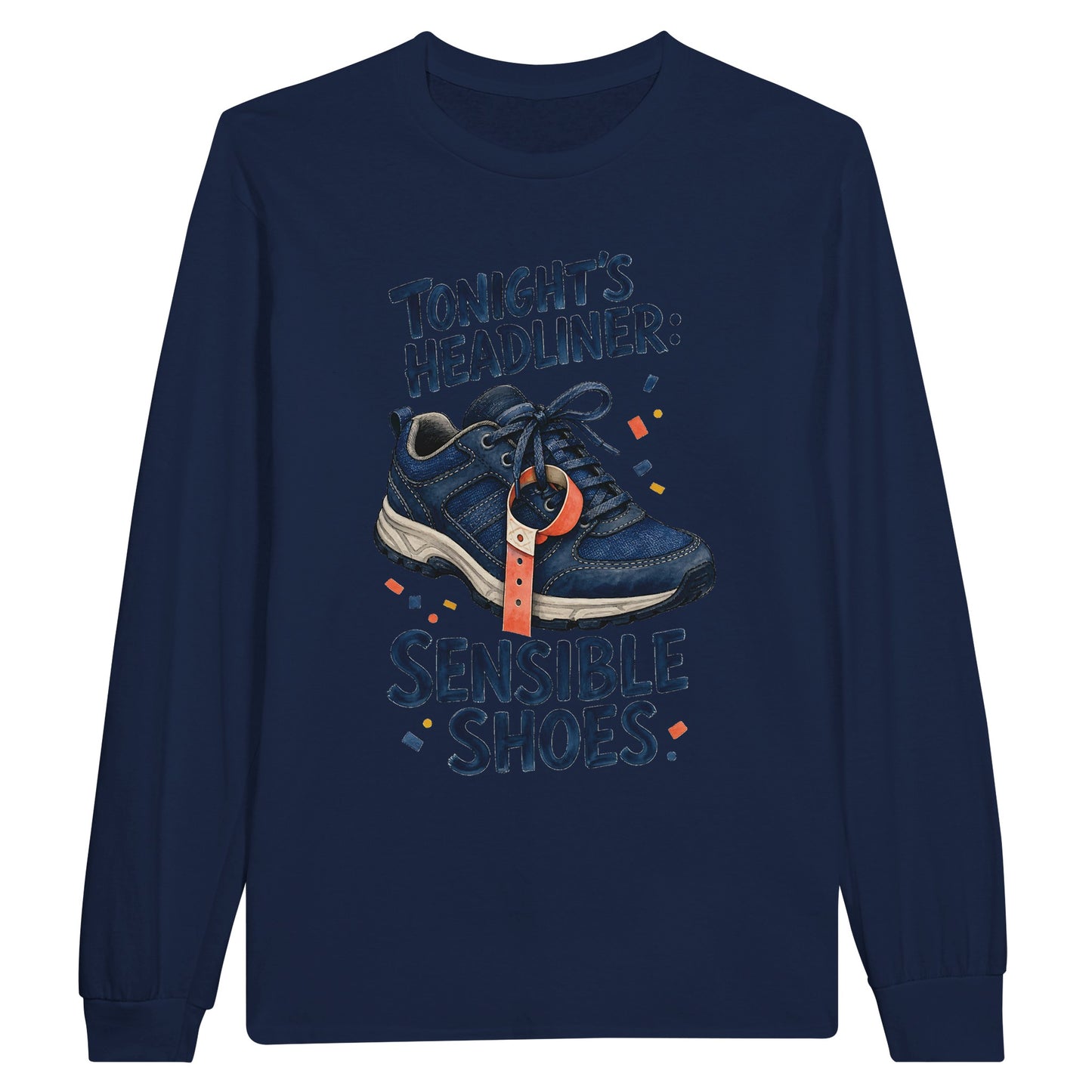 Tonight's Headliner: Sensible Shoes Concert Long-Sleeve T-shirt — product view 11