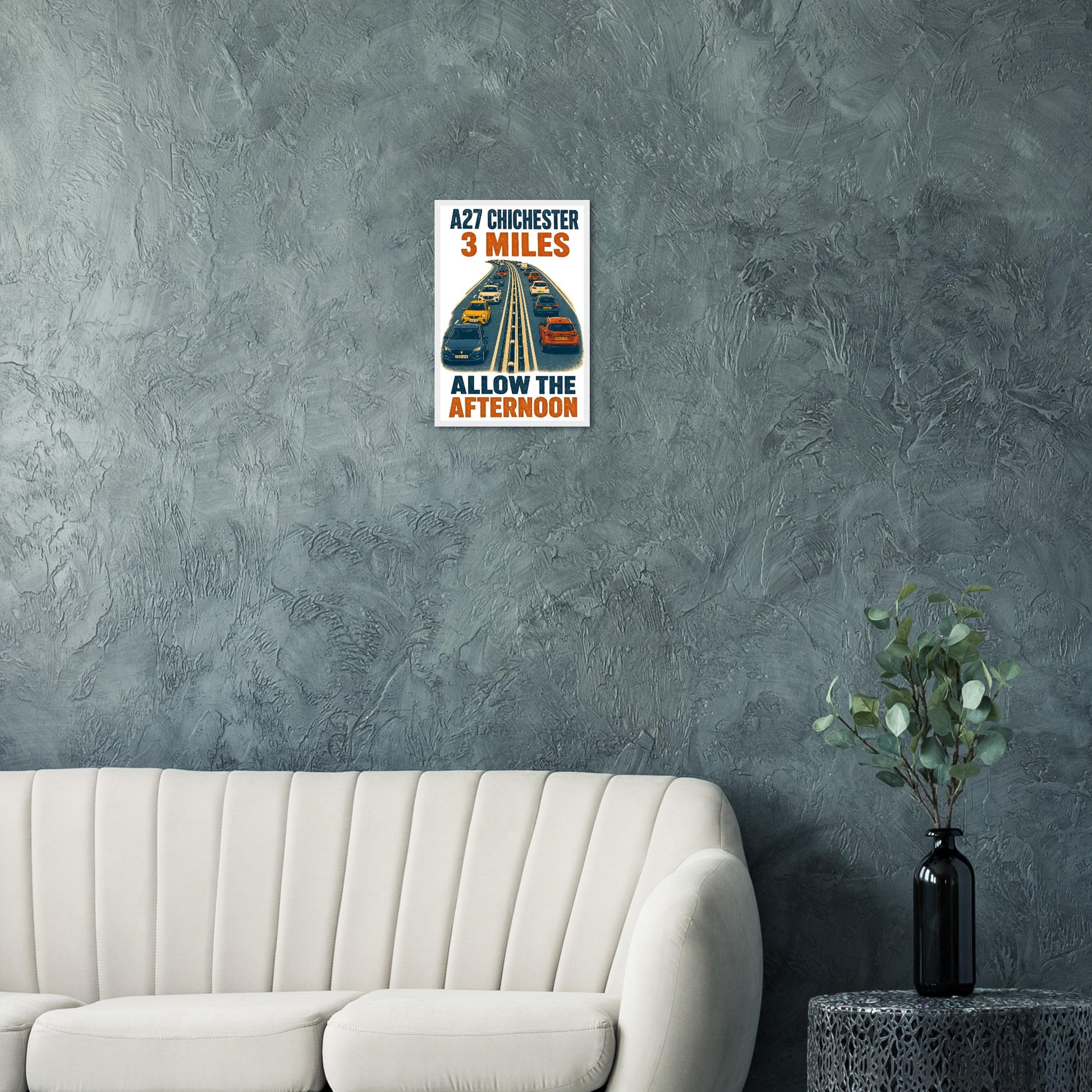 A27 Chichester – 3 Miles, Allow the Afternoon Framed Wall Art — product view 12