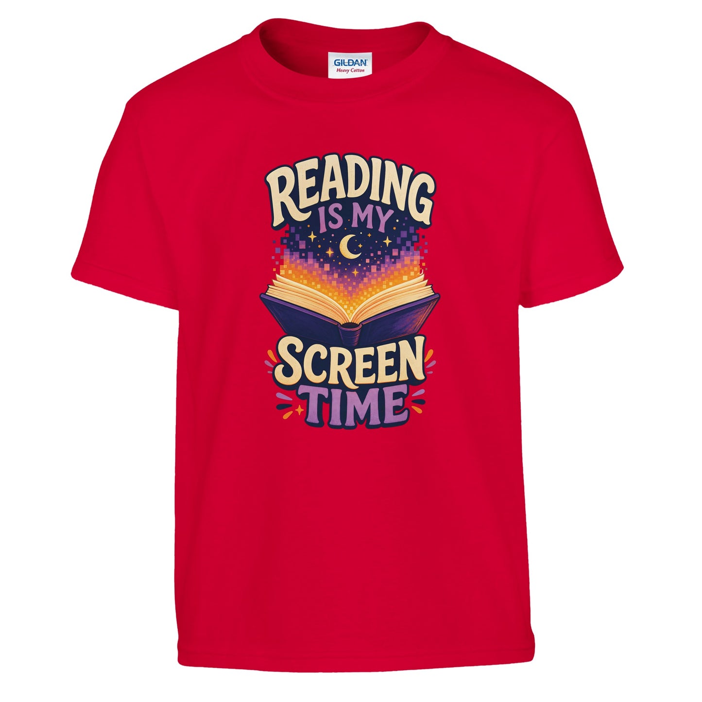 Reading Is My Screen Time Book Graphic Kids' T-shirt — product view 5
