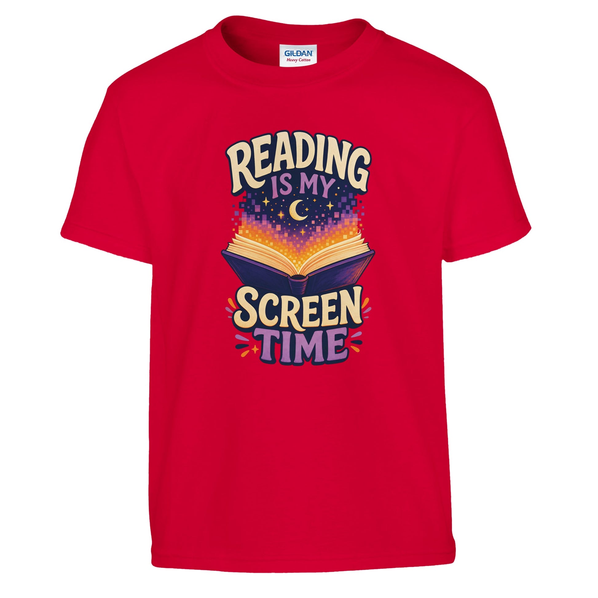 Reading Is My Screen Time Book Graphic Kids' T-shirt — product view 5