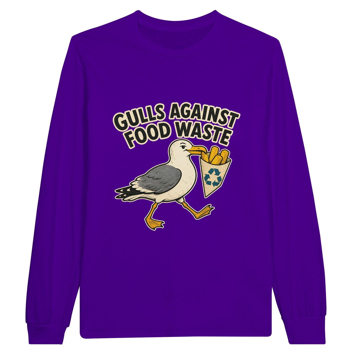 Gulls Against Food Waste Graphic Long-Sleeve T-shirt — product view 13