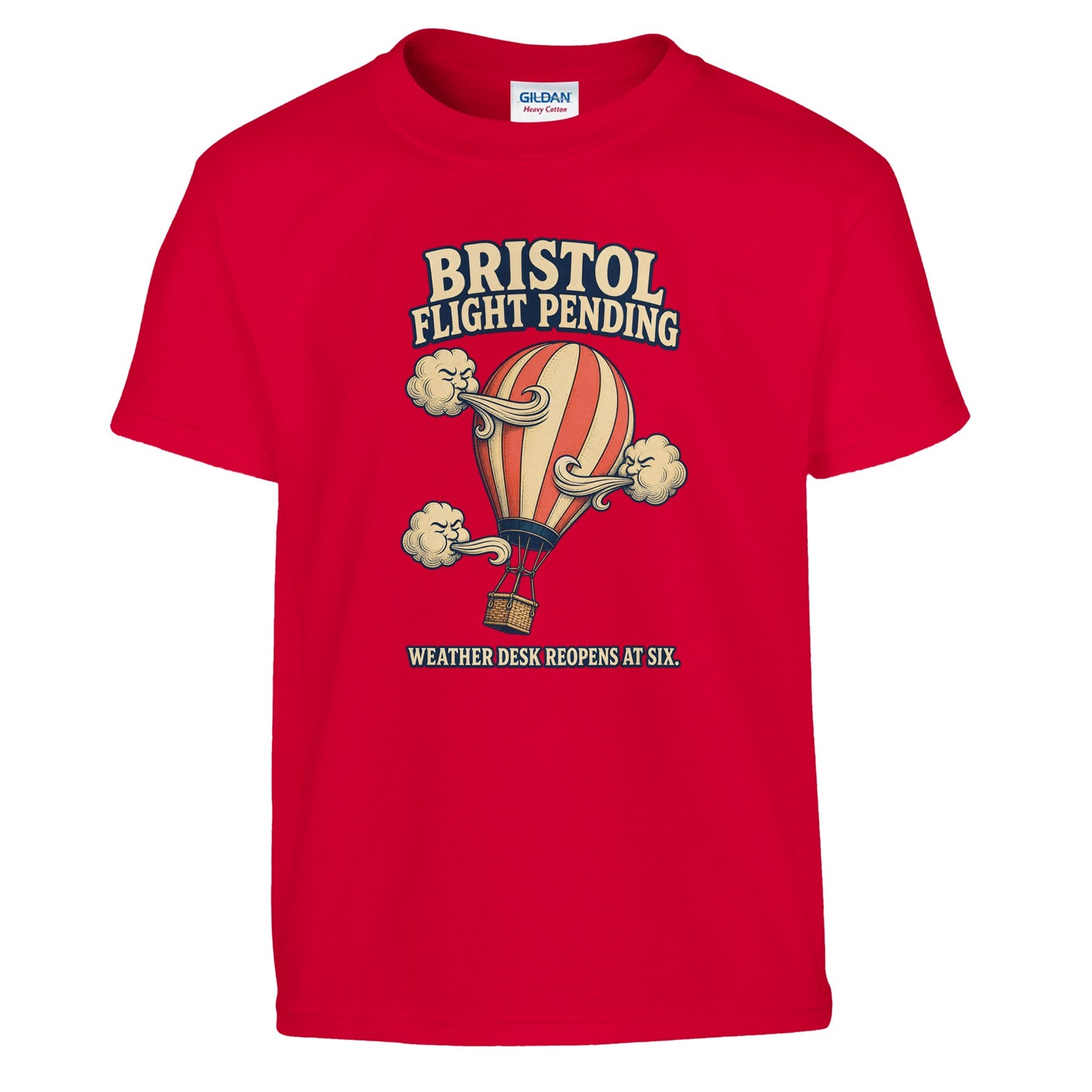 Bristol Flight Pending – Weather Desk Kids' T-shirt — product view 5