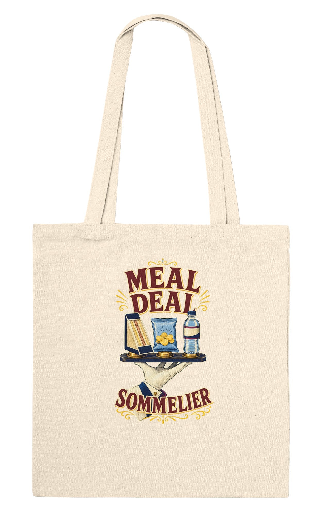 Meal Deal Sommelier British Lunch Design Tote Bag — product view 6