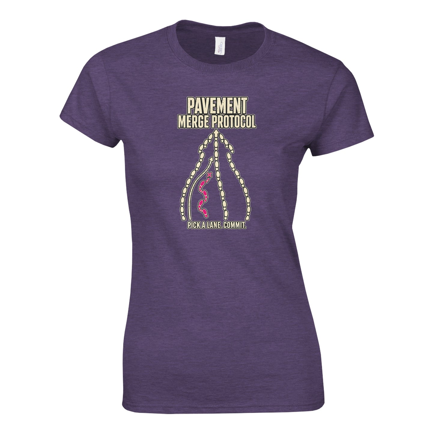 Pavement Merge Protocol — Pick a Lane Women's T-shirt — product view 9