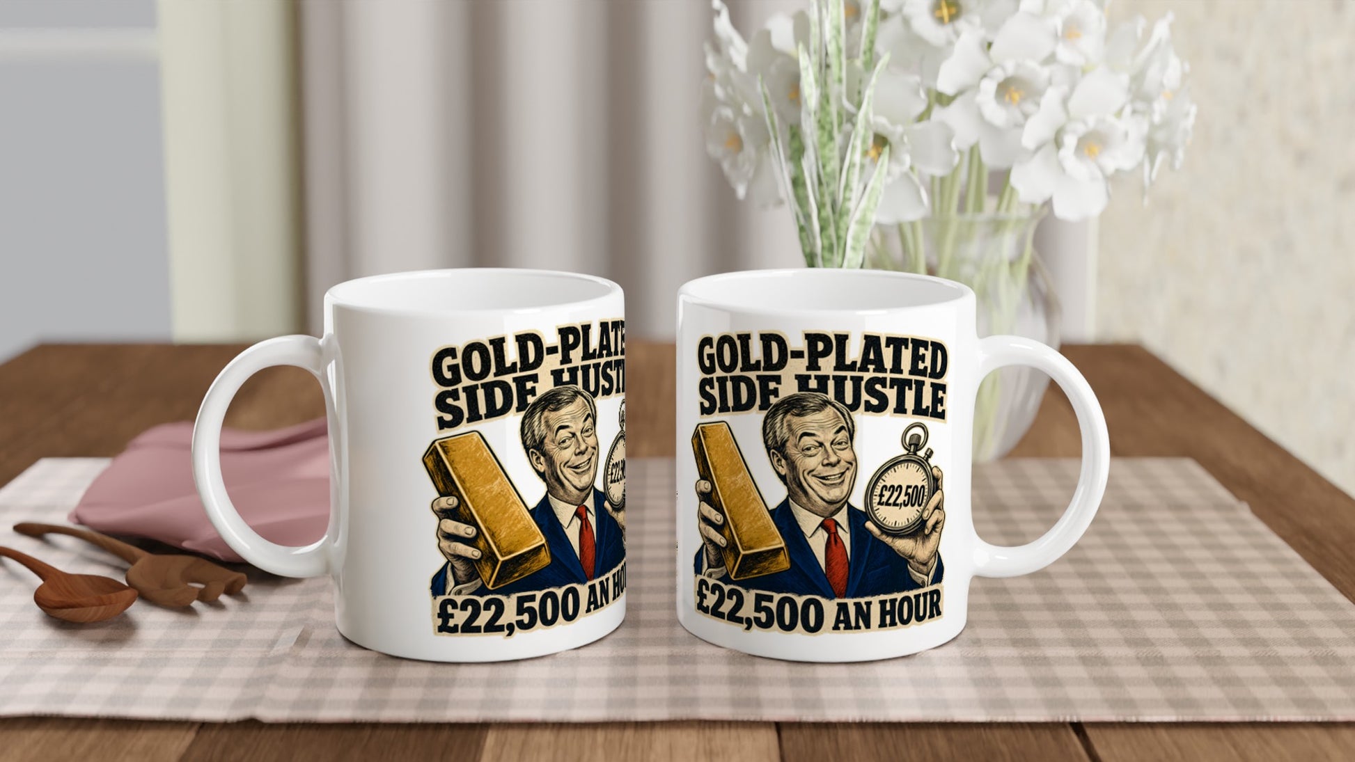 Gold-Plated Side Hustle £22,500 an Hour Mug — product view 4