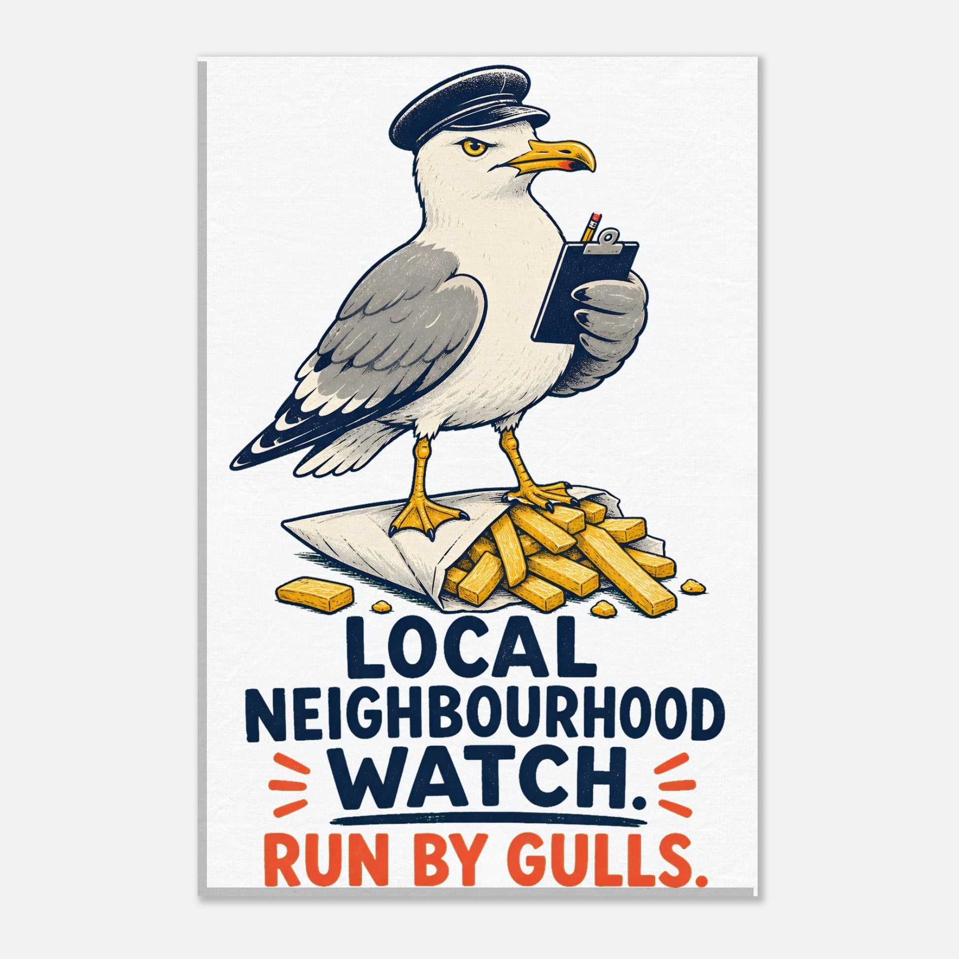 Local Neighbourhood Watch: Run by Gulls Canvas — product view 1