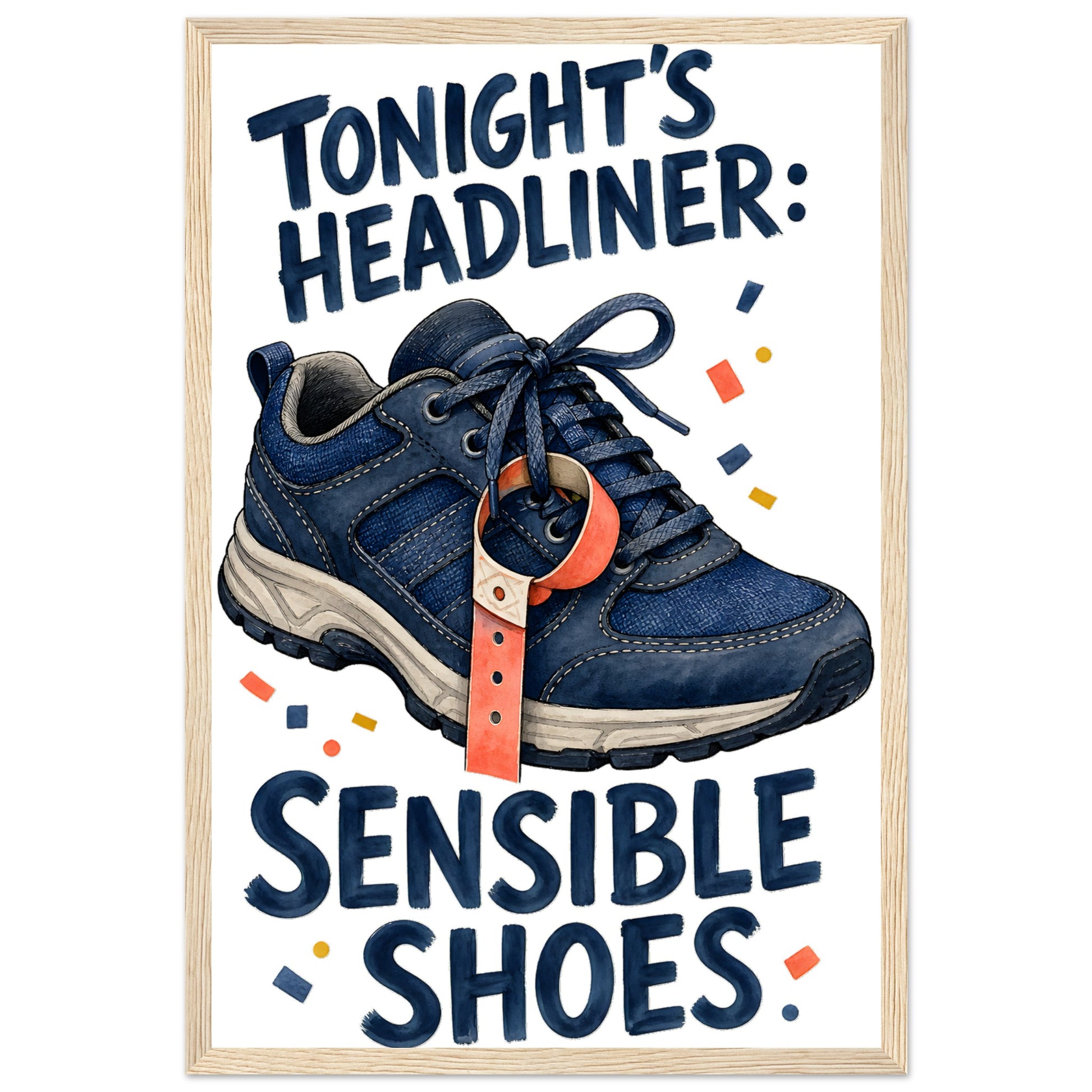 Tonight's Headliner: Sensible Shoes Concert Framed Wall Art — product view 3