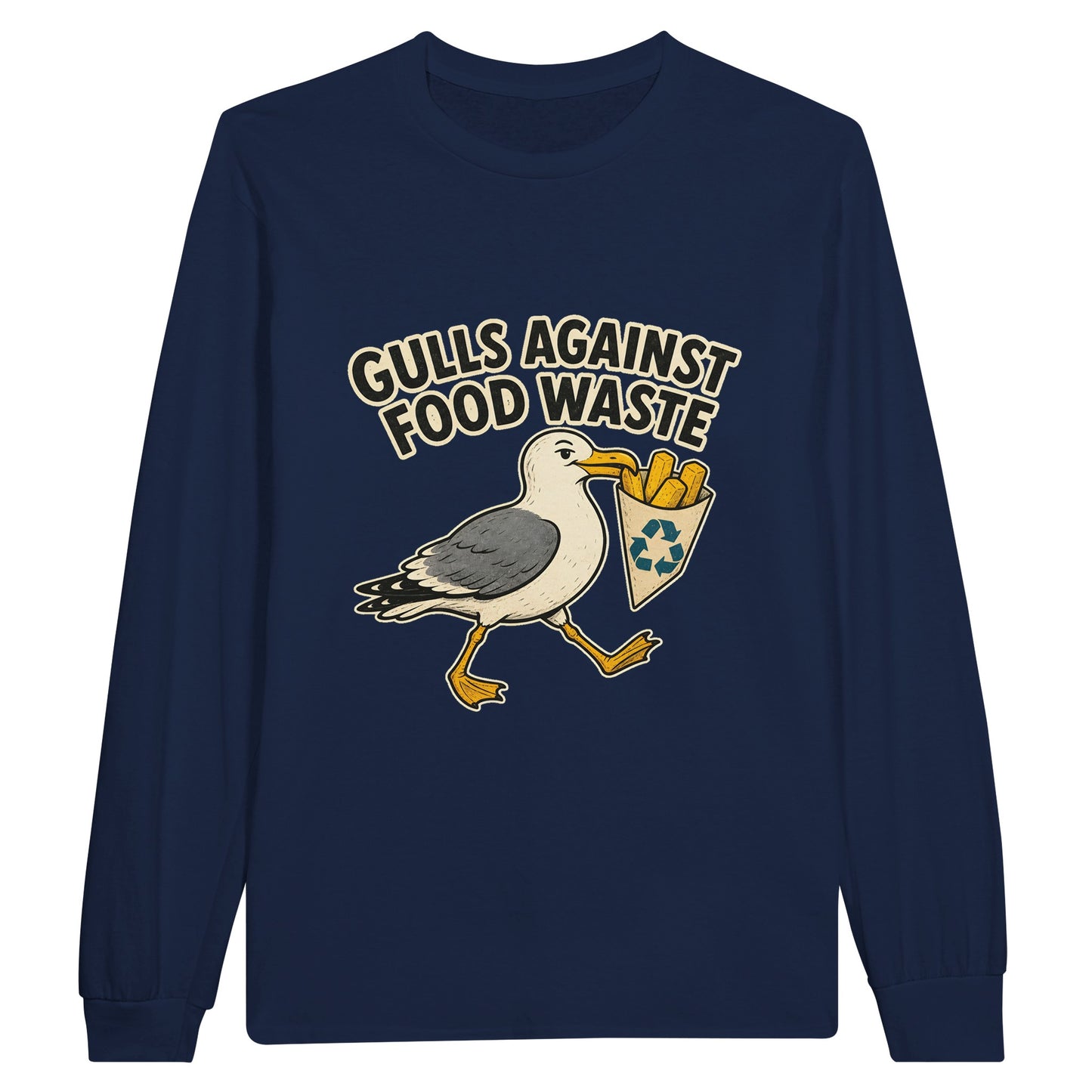 Gulls Against Food Waste Graphic Long-Sleeve T-shirt — product view 11
