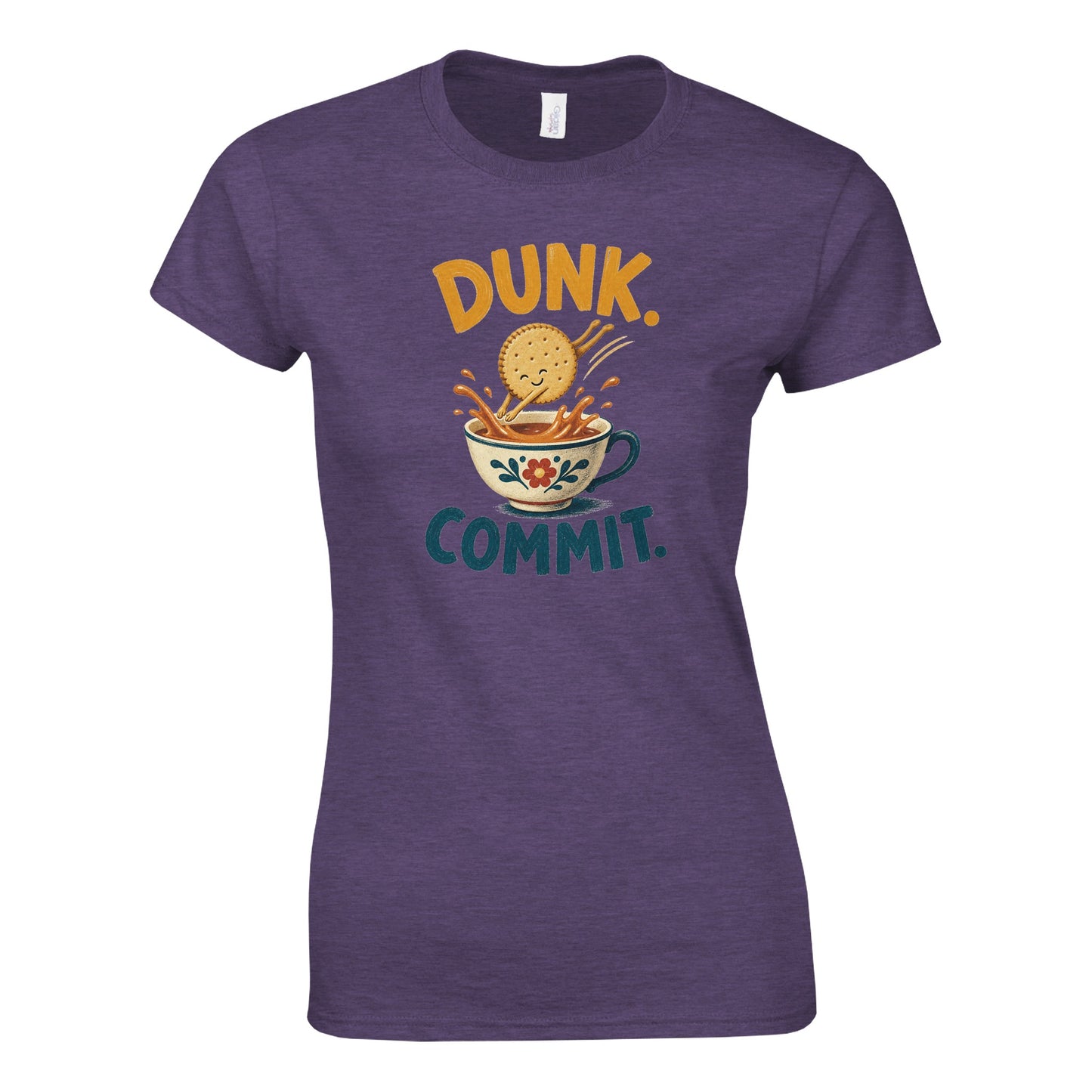 Dunk. Commit. Tea Biscuit Graphic Women's T-shirt — product view 9