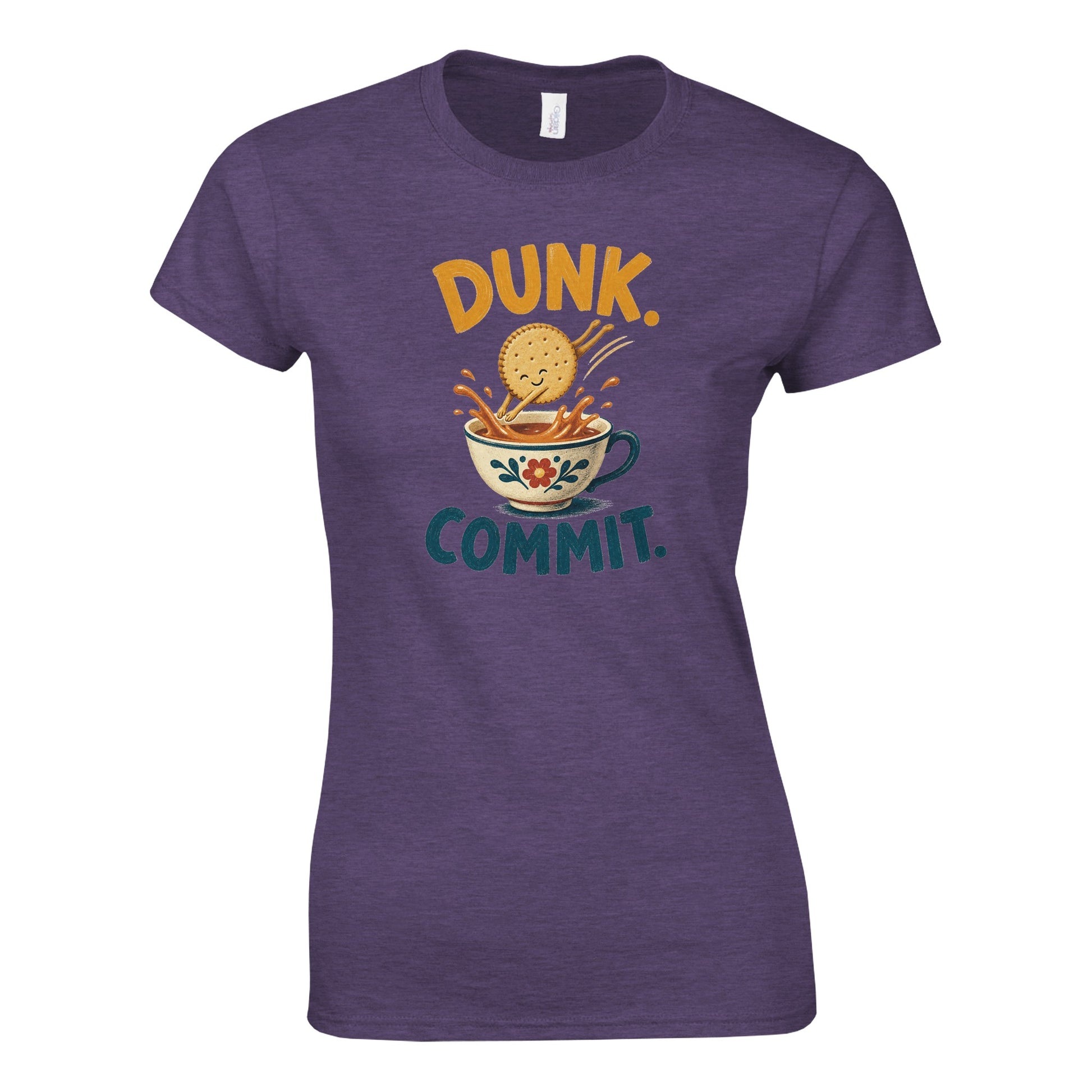 Dunk. Commit. Tea Biscuit Graphic Women's T-shirt — product view 9