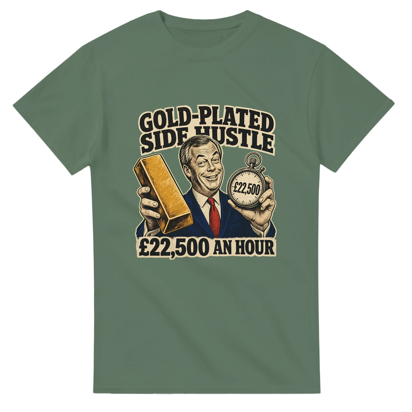 Gold-Plated Side Hustle £22,500 an Hour T-shirt — product view 13