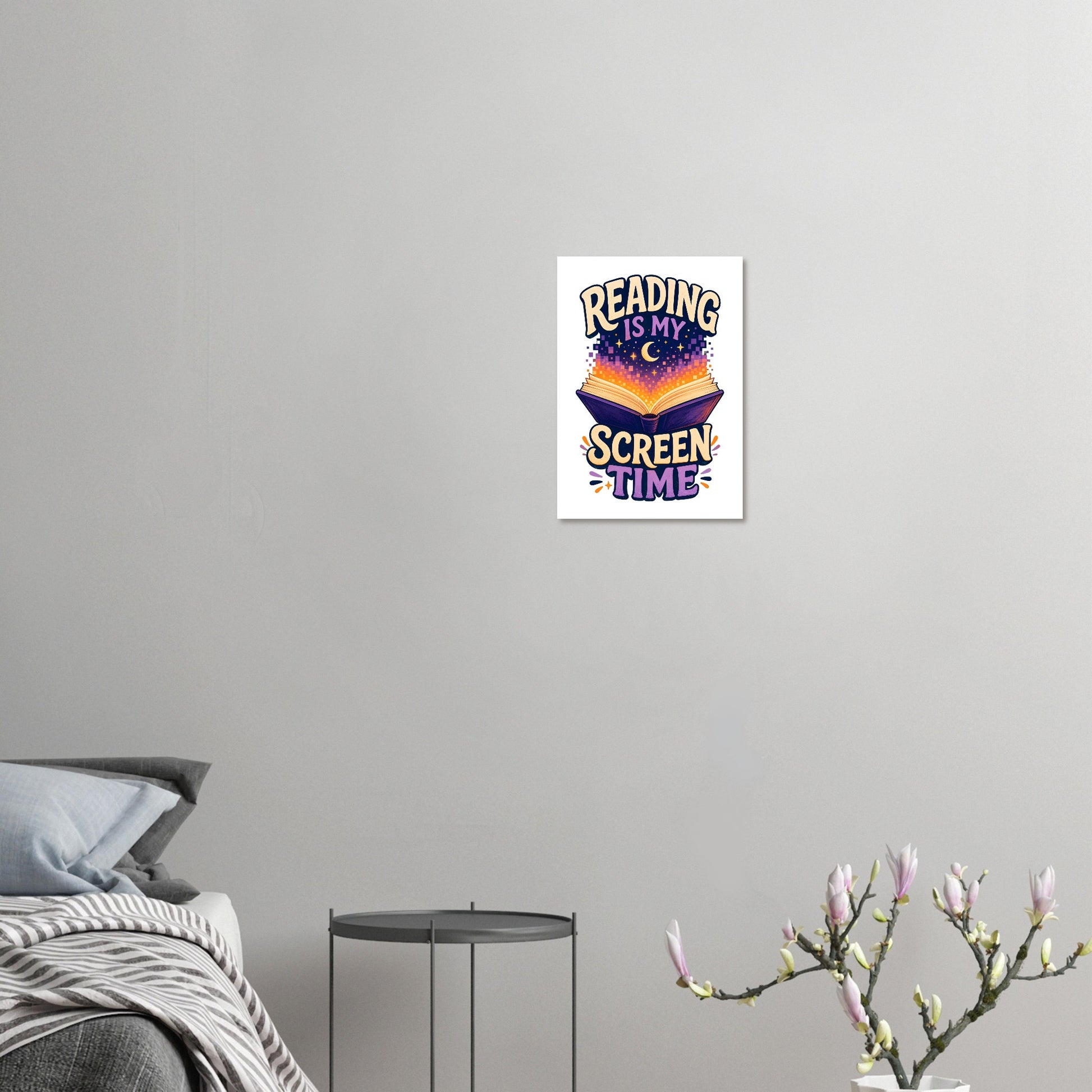 Reading Is My Screen Time Book Graphic Poster — product view 7