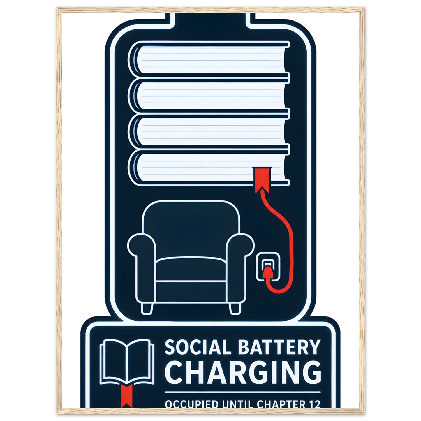 Social Battery Charging Framed Wall Art — product view 5