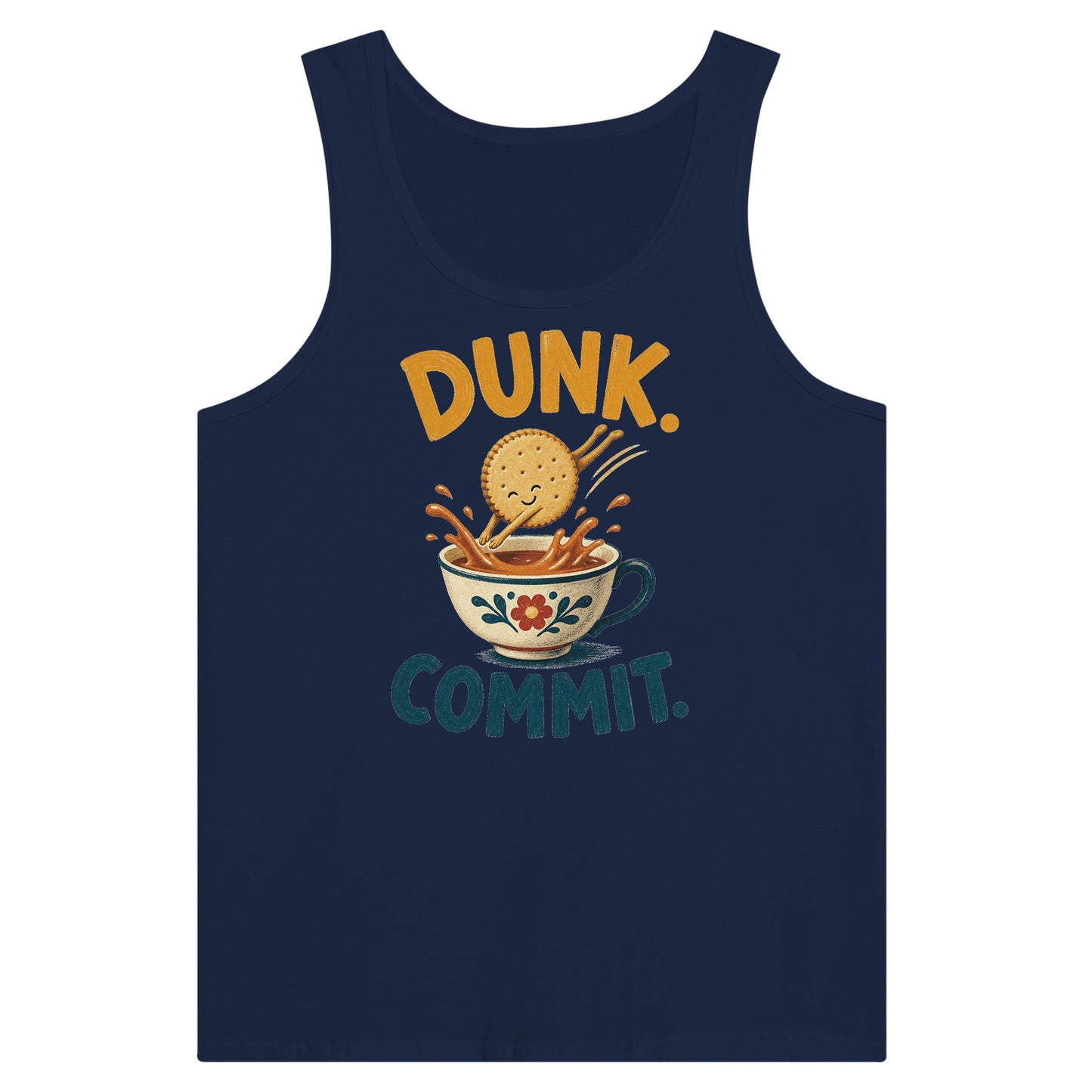 Dunk. Commit. Tea Biscuit Graphic Premium Unisex Tank Top — product view 9