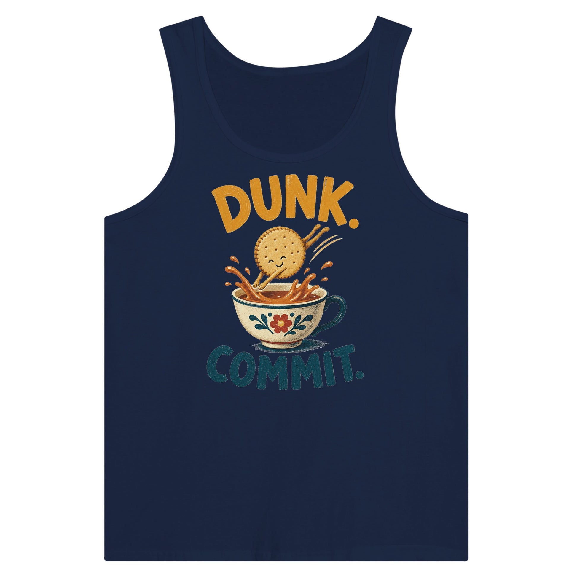 Dunk. Commit. Tea Biscuit Graphic Premium Unisex Tank Top — product view 9