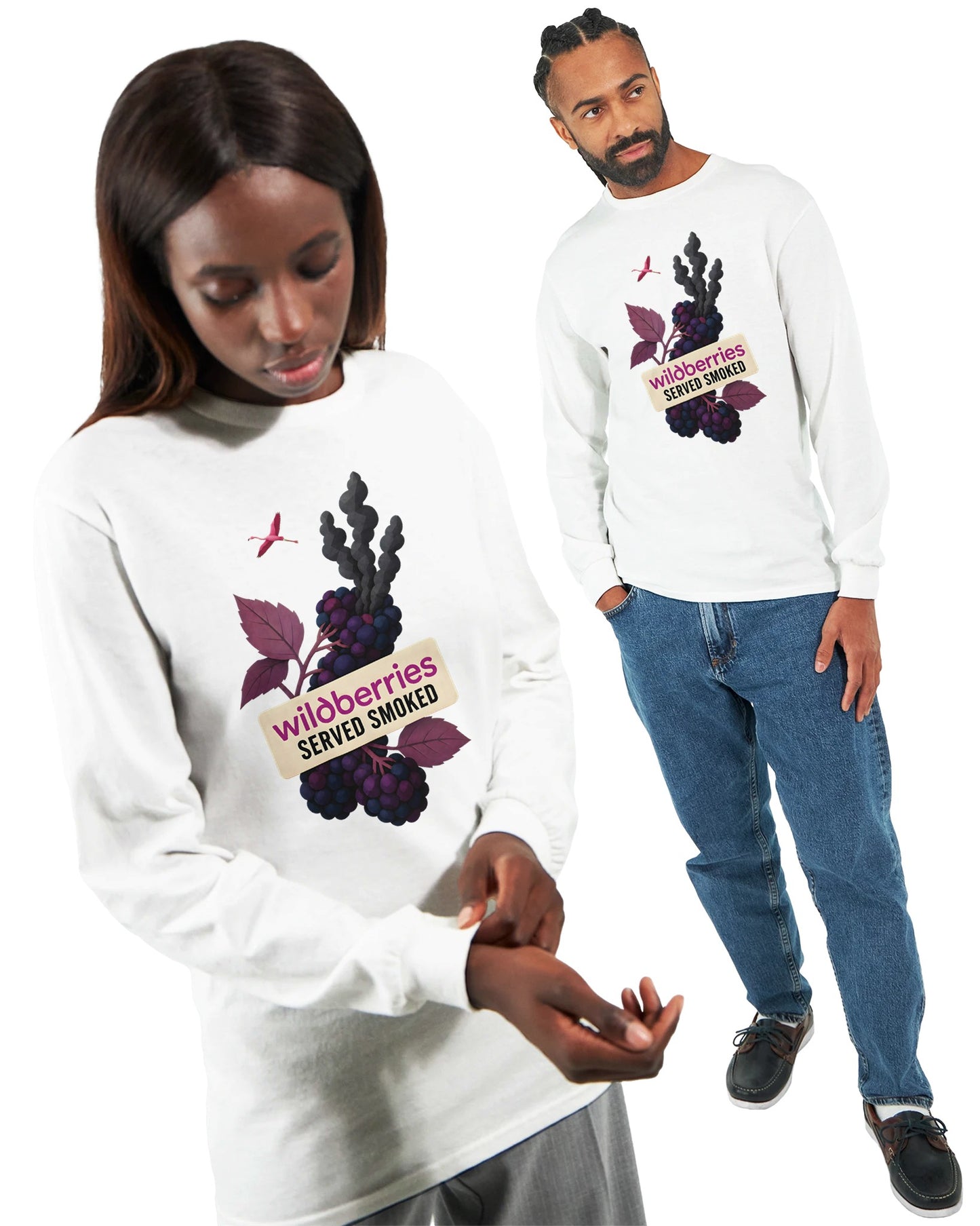 Wildberries, Served Smoked Long-Sleeve T-shirt — product view 15