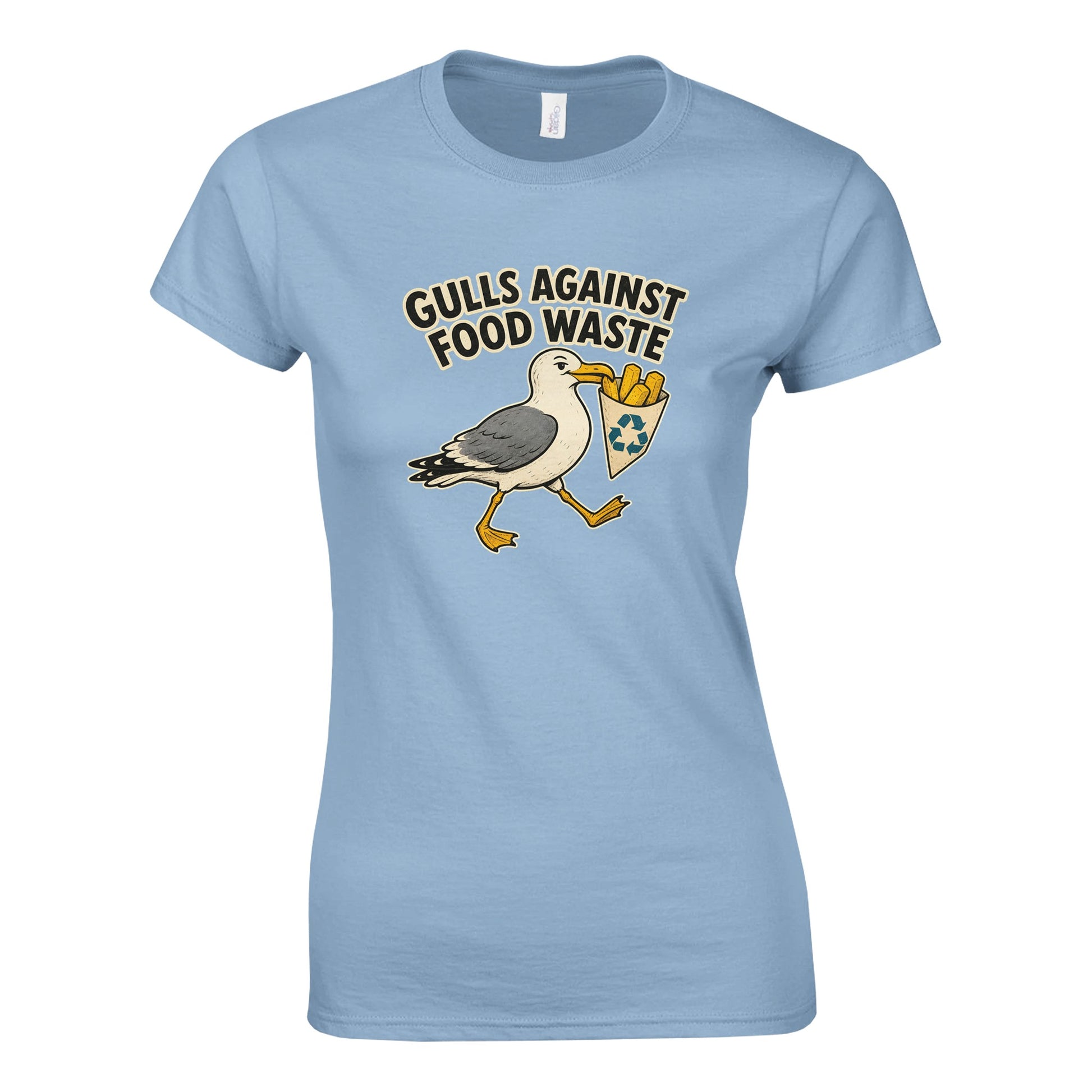 Gulls Against Food Waste Graphic Women's T-shirt — product view 11