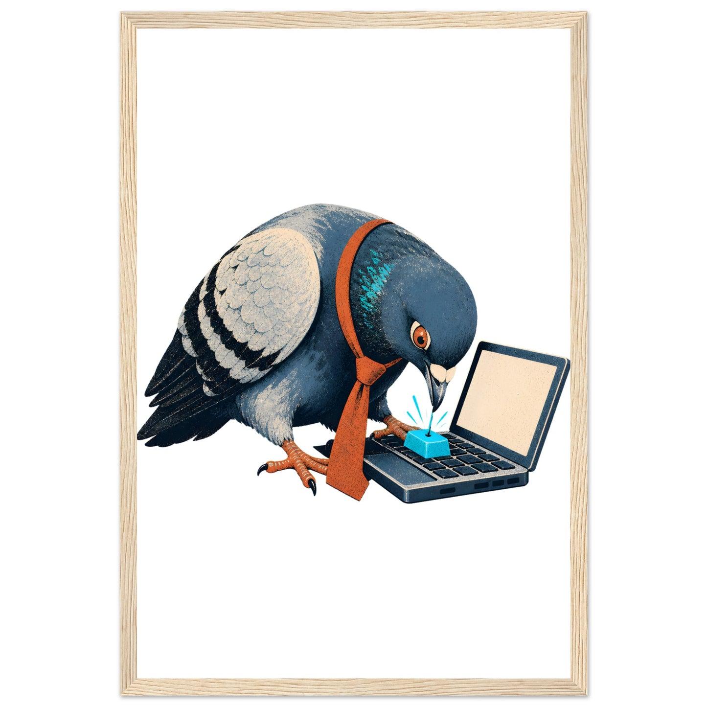 Pigeon Hits Send Framed Wall Art — product view 3