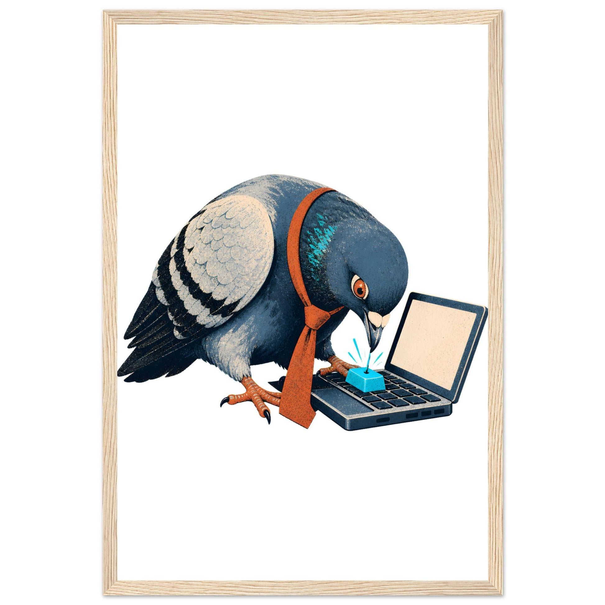 Pigeon Hits Send Framed Wall Art — product view 3