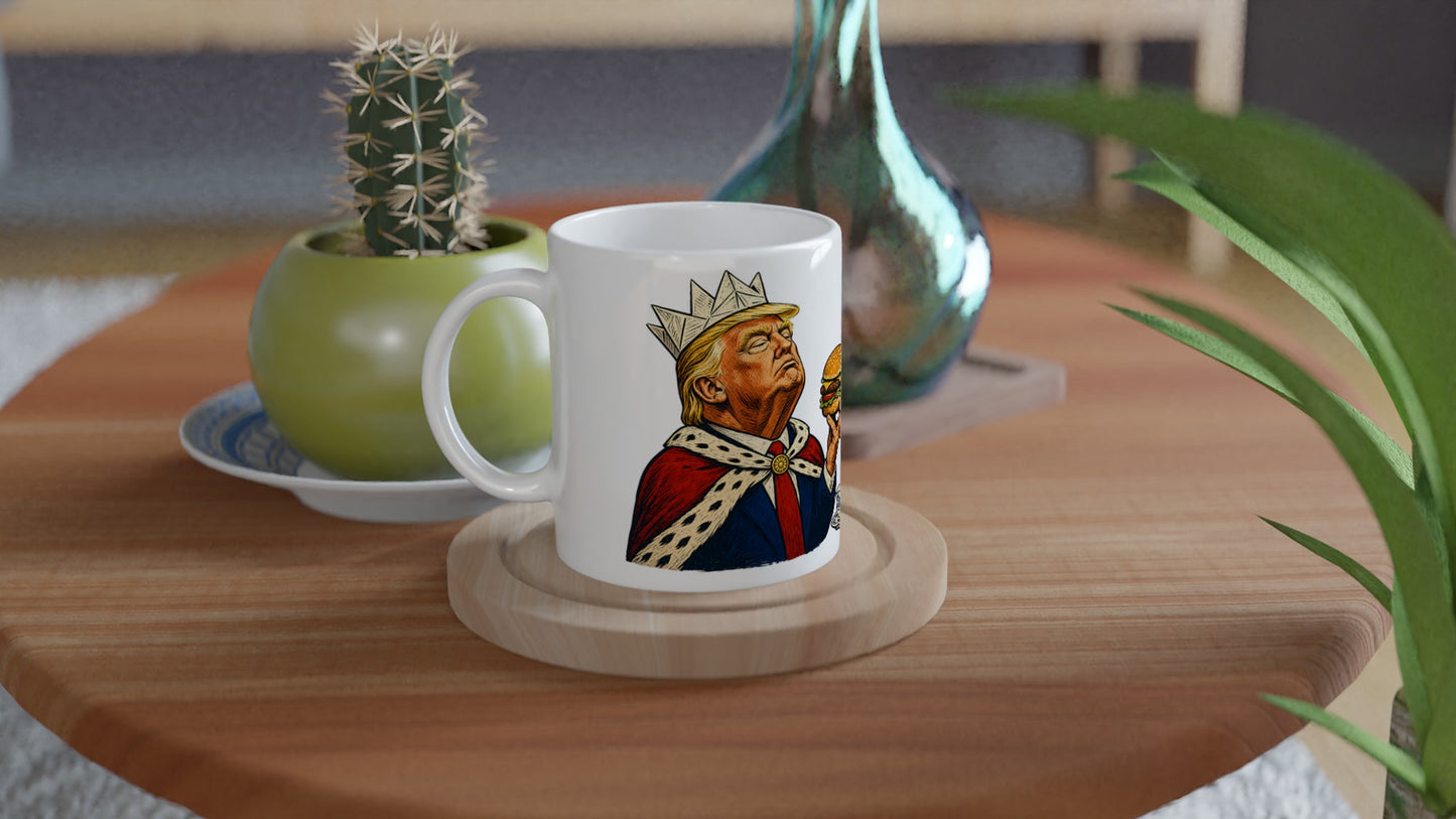 The Very Temporary Monarch — Trump Satire Mug — product view 3
