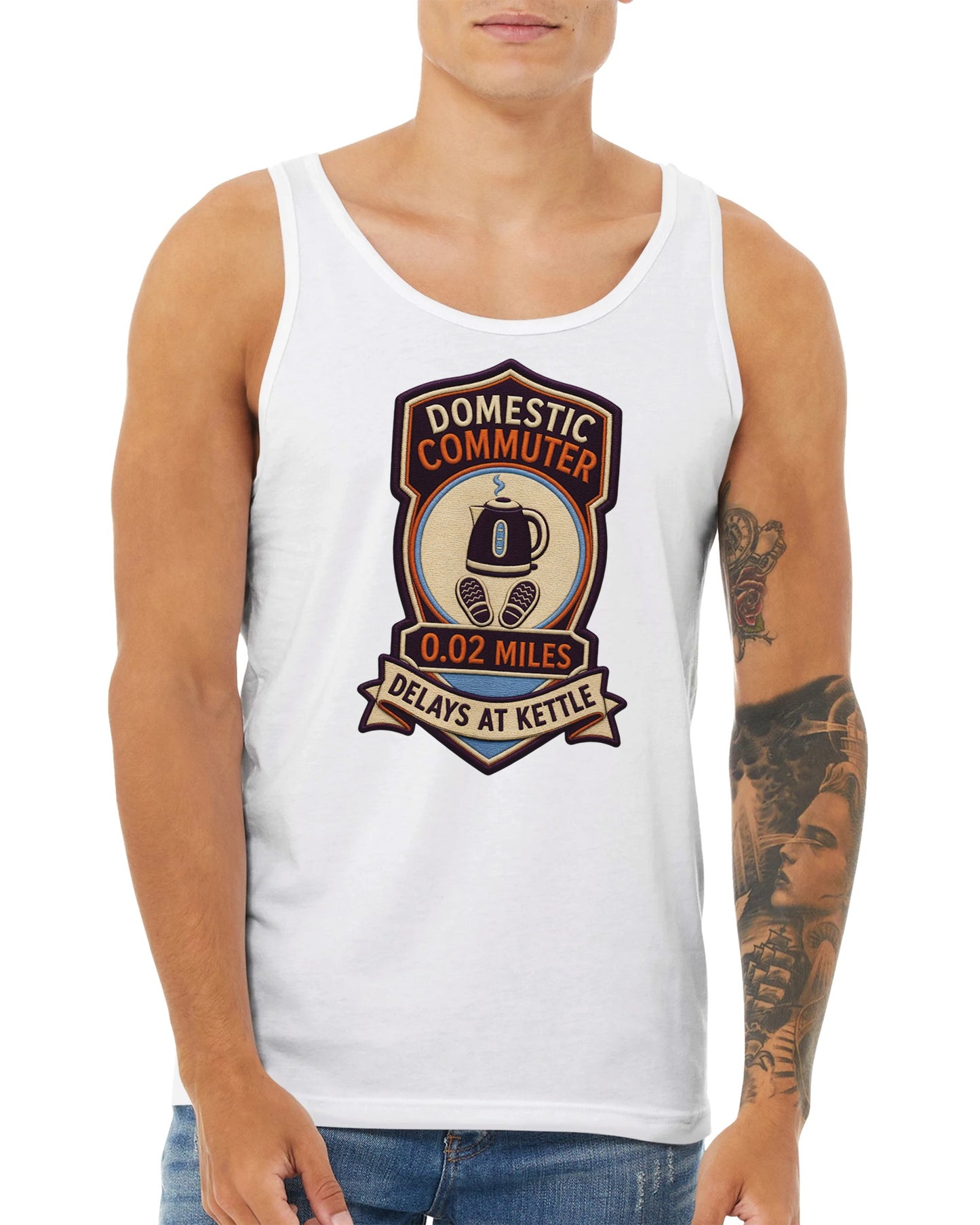 Domestic Commuter Premium Unisex Tank Top — product view 15