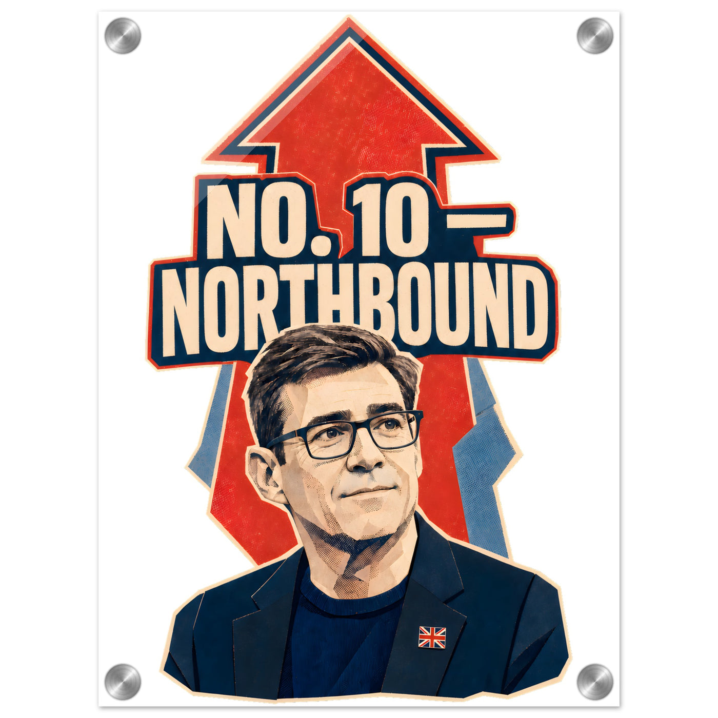No. 10 — Northbound Andy Burnham Political Satire Acrylic Print