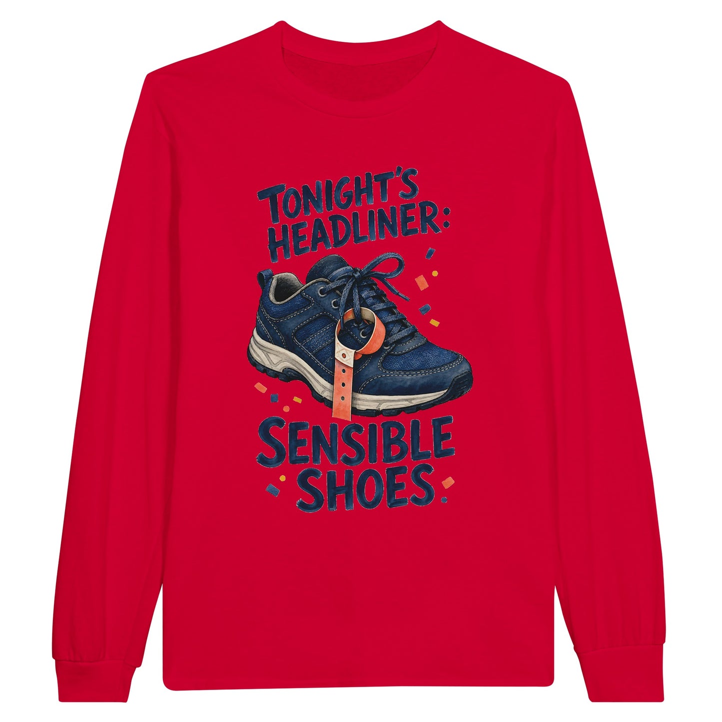 Tonight's Headliner: Sensible Shoes Concert Long-Sleeve T-shirt — product view 9