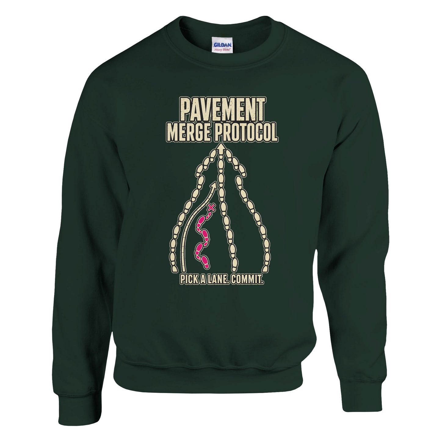 Pavement Merge Protocol — Pick a Lane Sweatshirt — product view 4