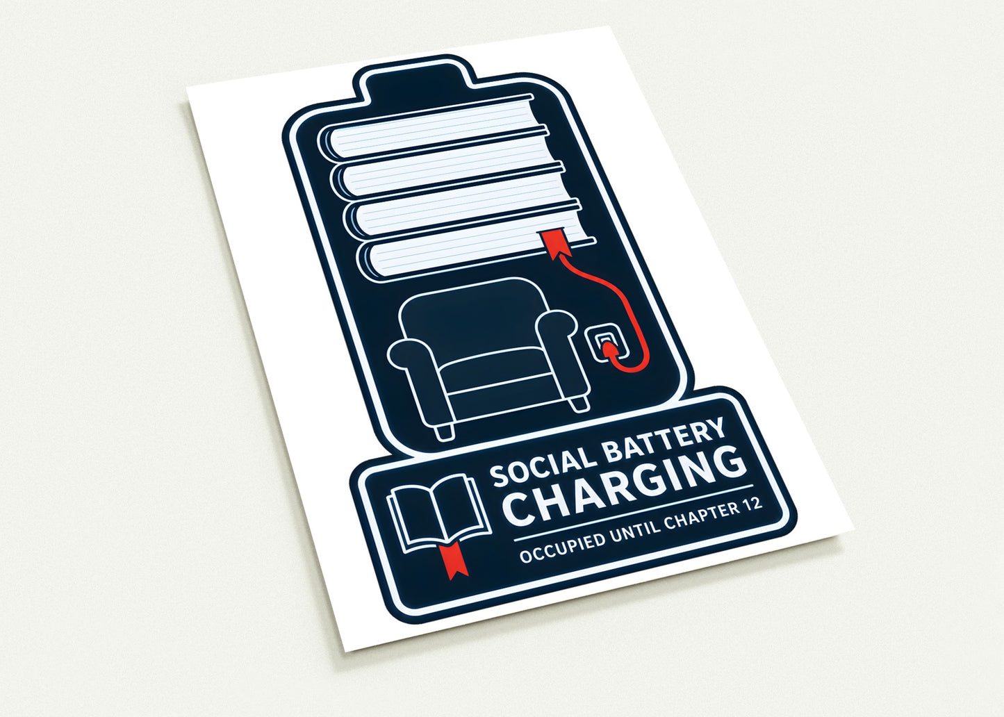 Social Battery Charging Postcard Pack — product view 2
