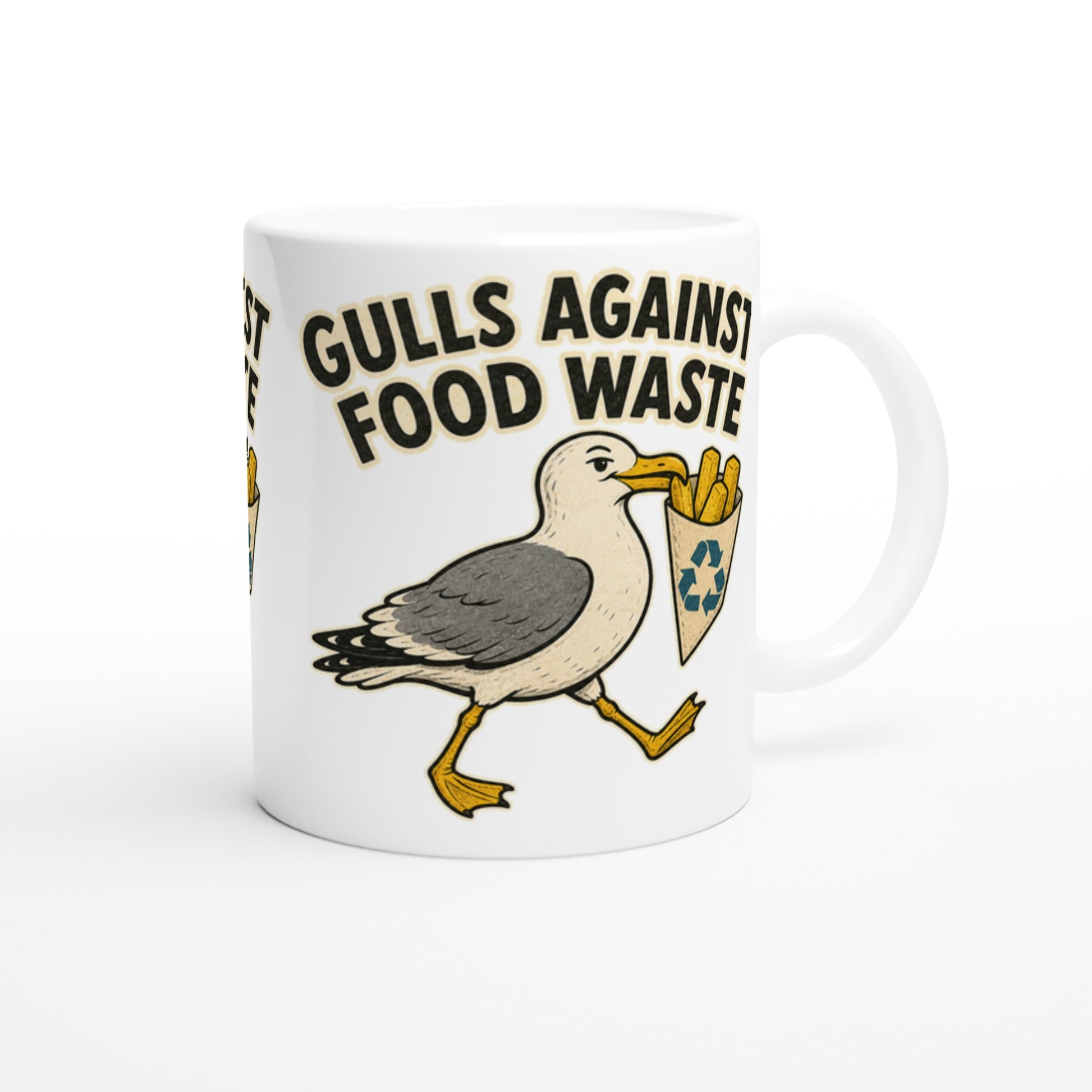 Gulls Against Food Waste Graphic Mug — product view 1