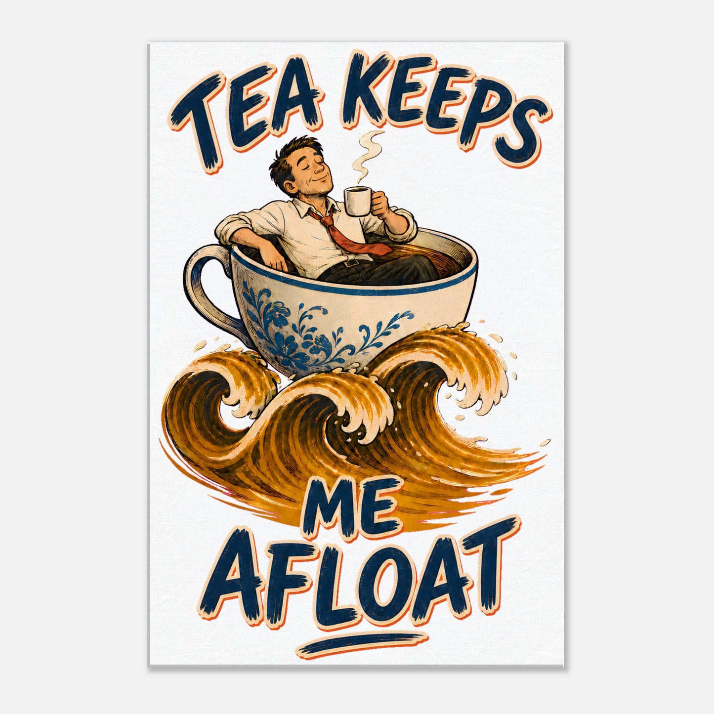 Tea Keeps Me Afloat Canvas — product view 1