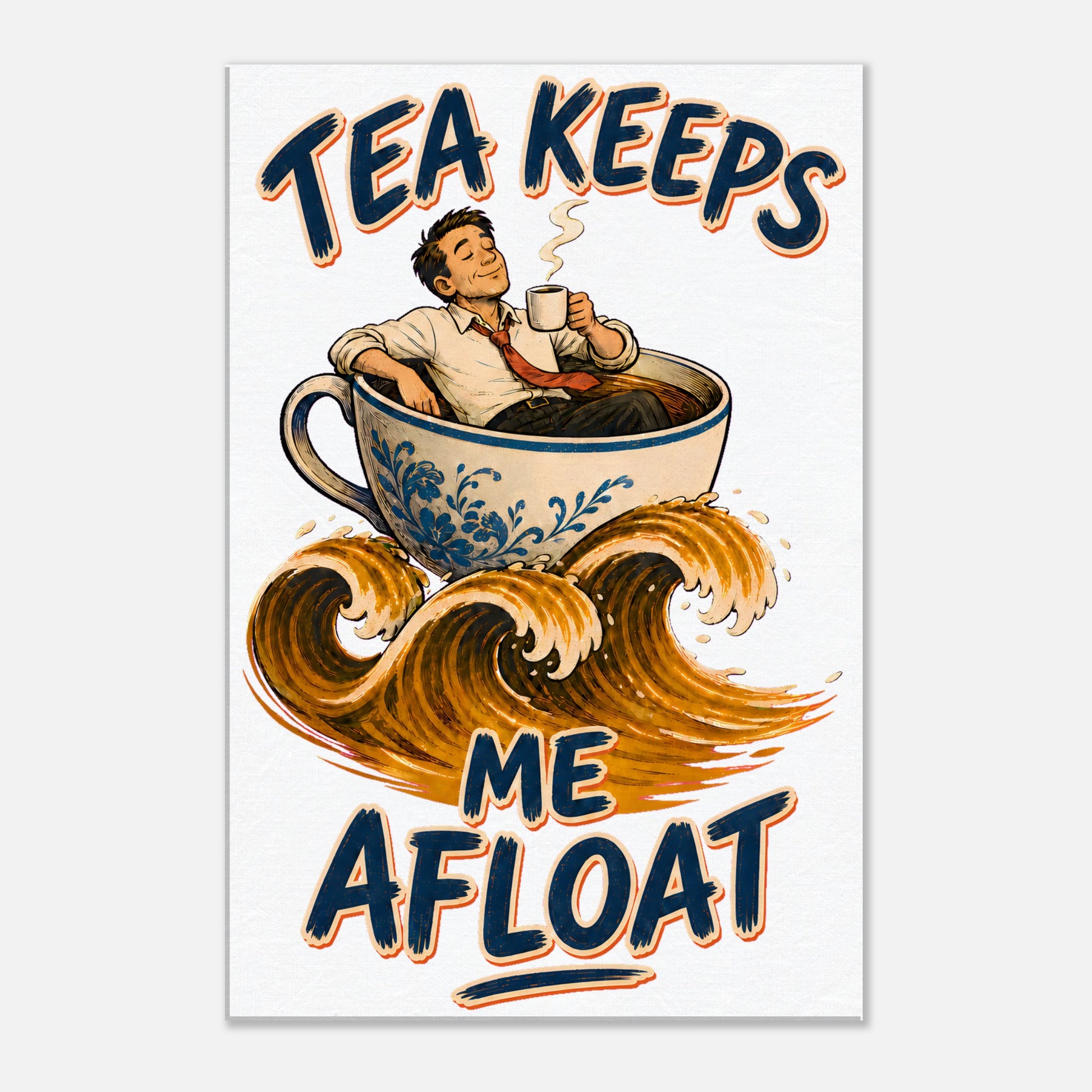 Tea Keeps Me Afloat Canvas — product view 2