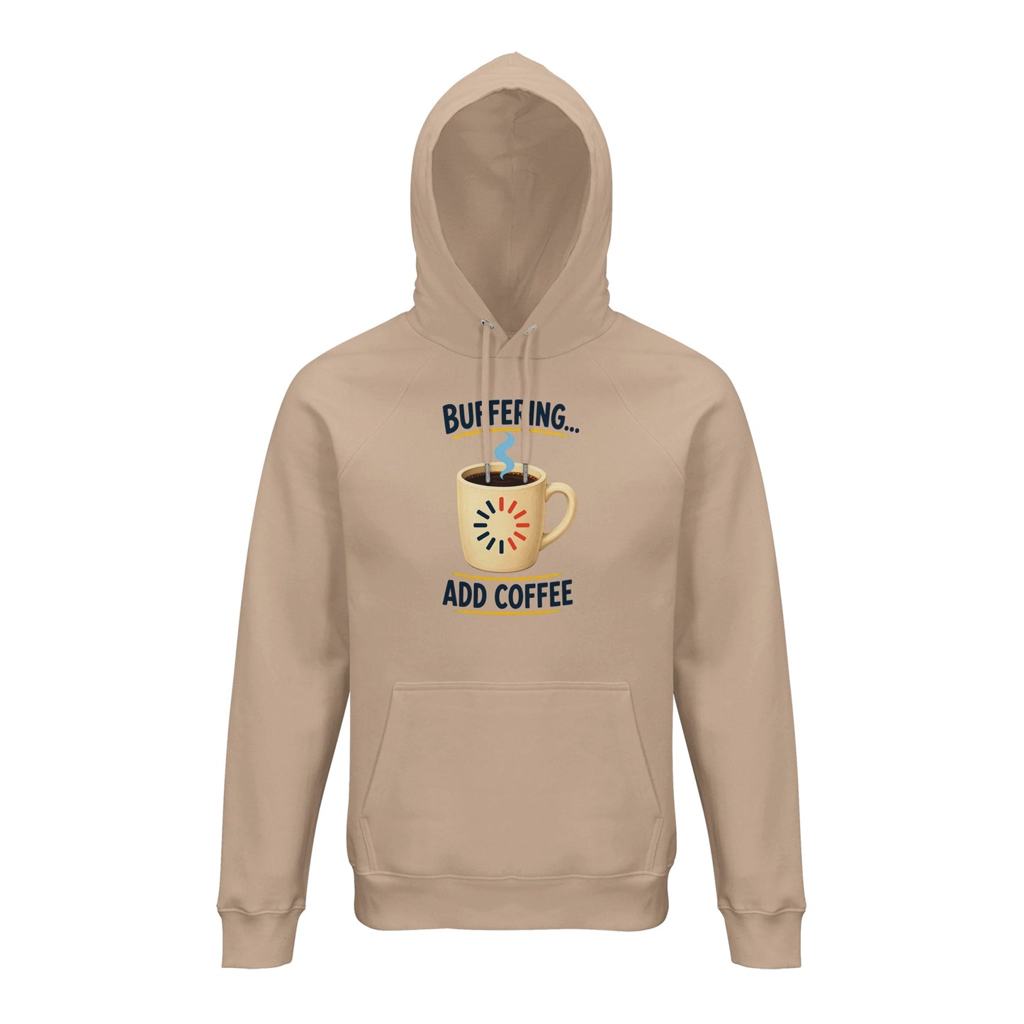 Buffering Brew — Add Coffee Tech Graphic Hoodie — product view 5