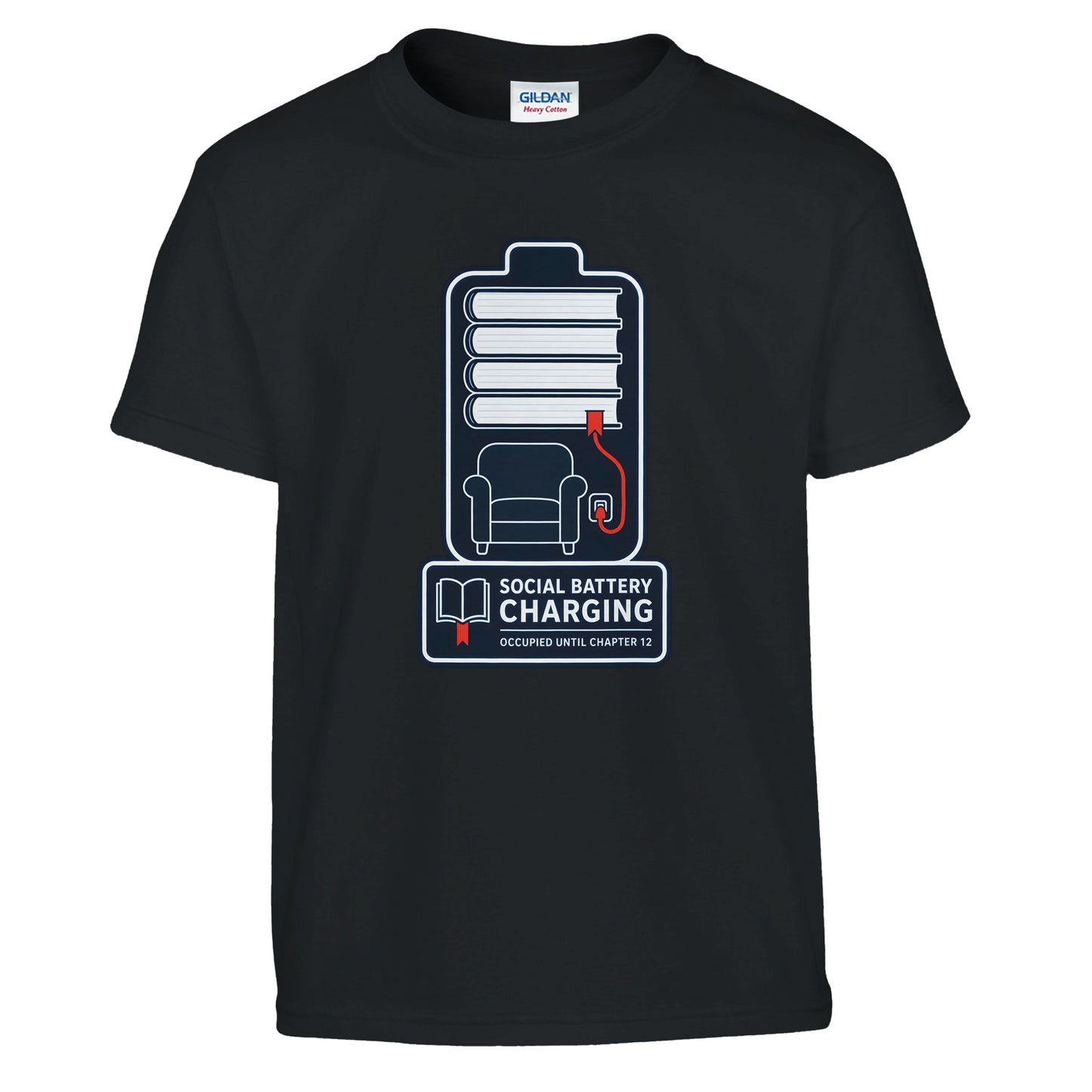 Social Battery Charging Kids' T-shirt — product view 2