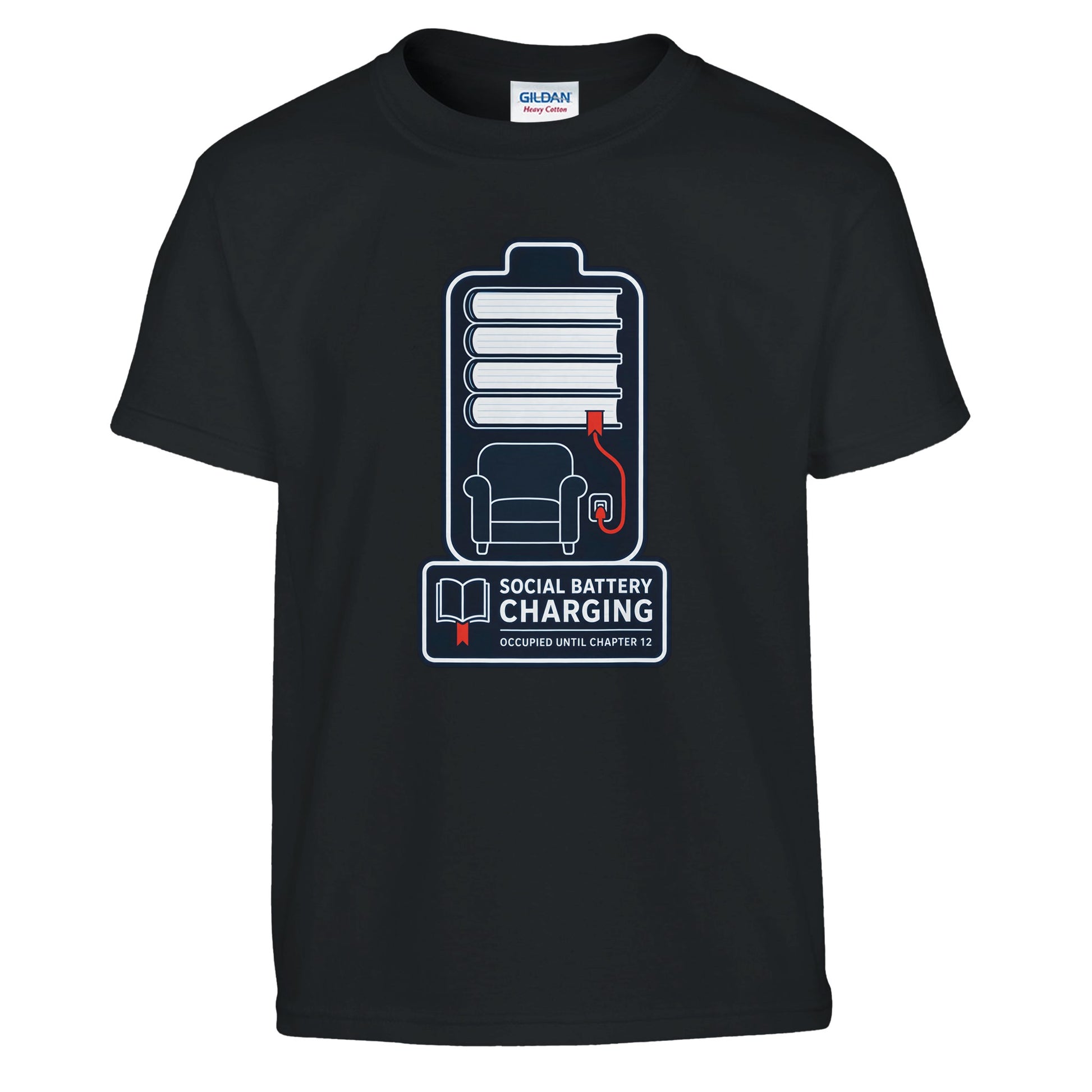 Social Battery Charging Kids' T-shirt — product view 2