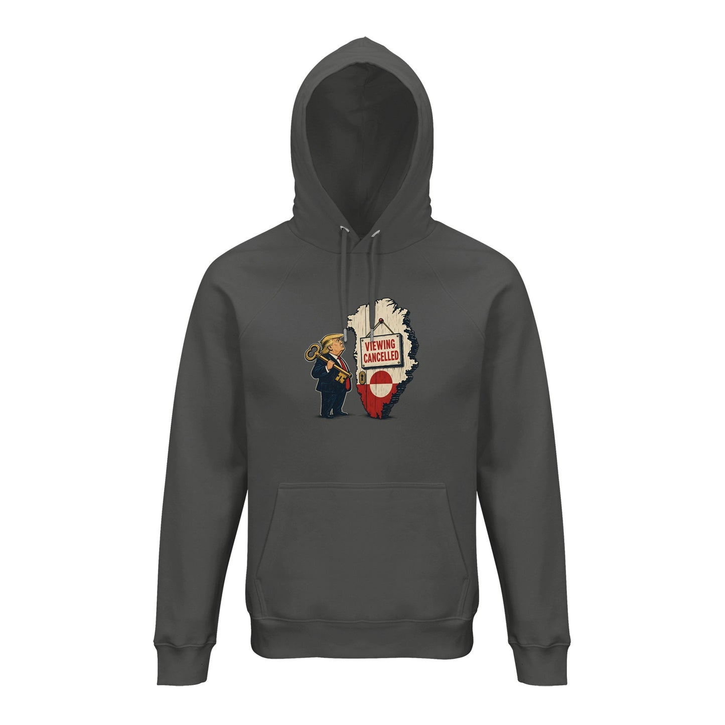Viewing Cancelled — Greenland Political Satire Hoodie — product view 4