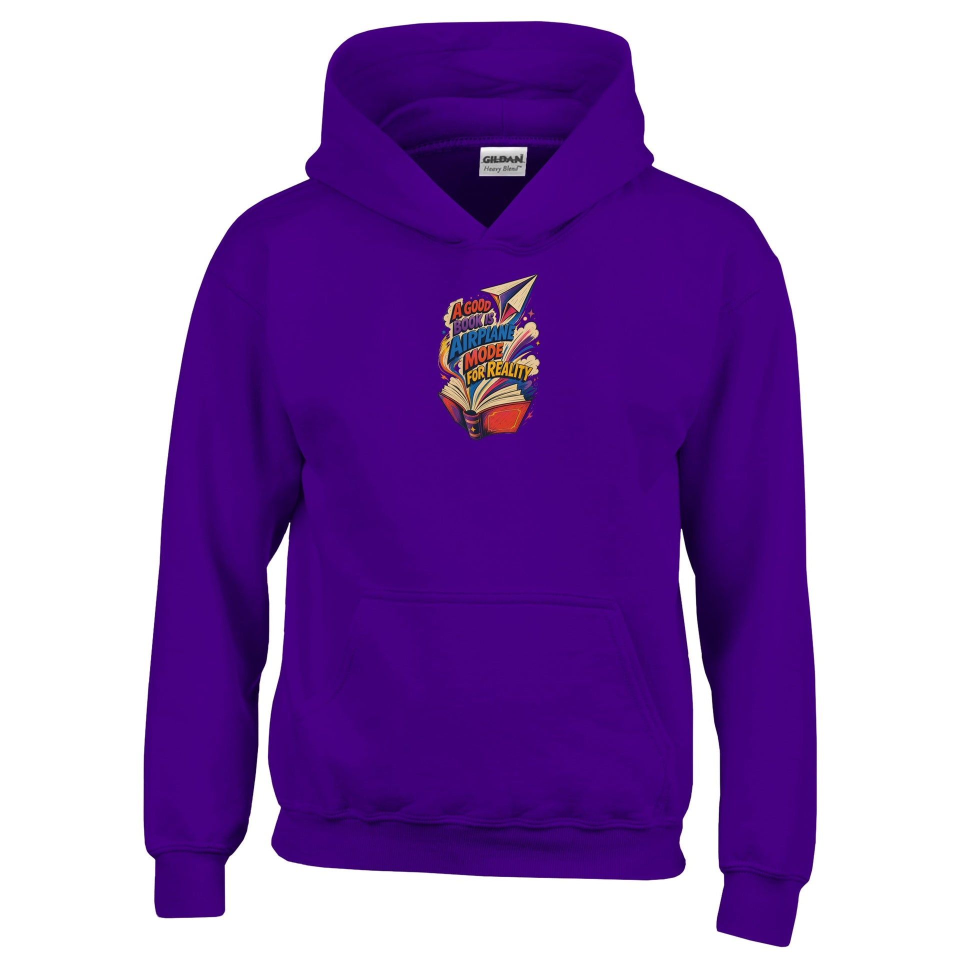 A Good Book Is Airplane Mode for Reality Kids' Hoodie — product view 10