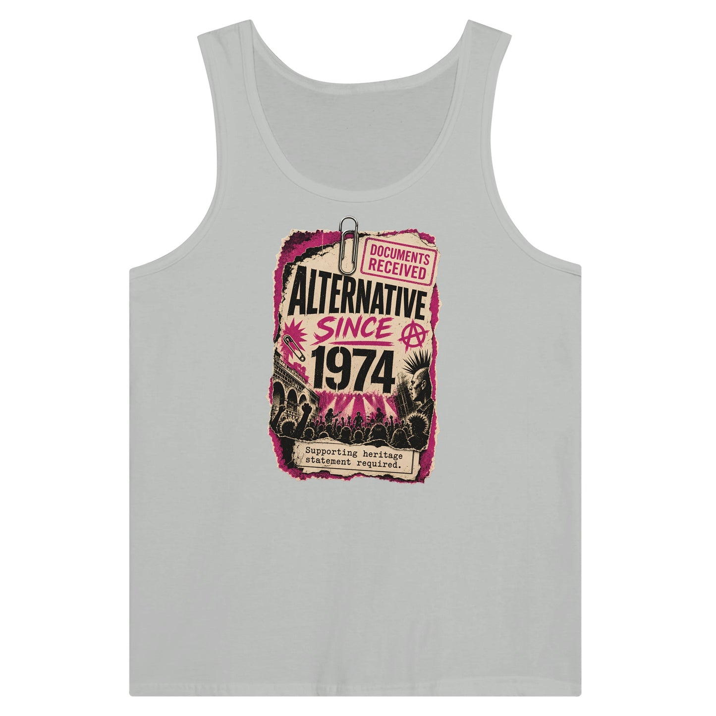 Camden Alternative Since 1974 — Illustrated Premium Unisex Tank Top — product view 5