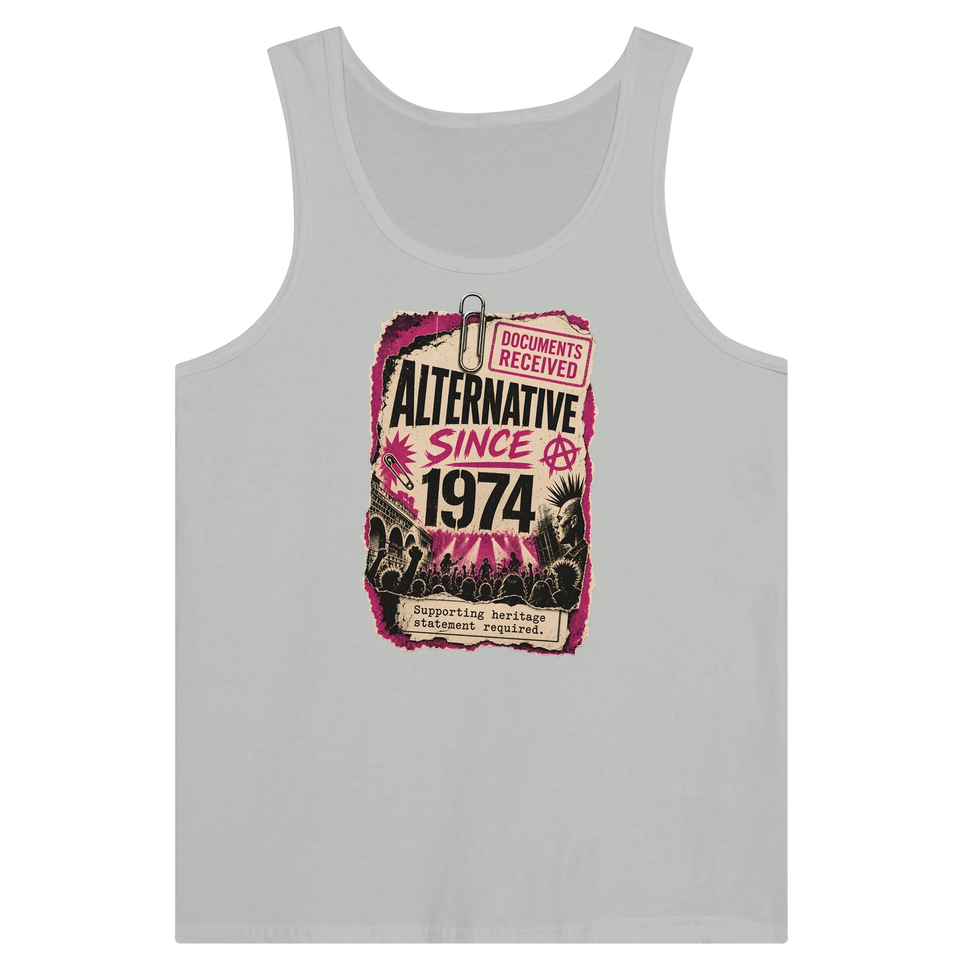 Camden Alternative Since 1974 — Illustrated Premium Unisex Tank Top — product view 5