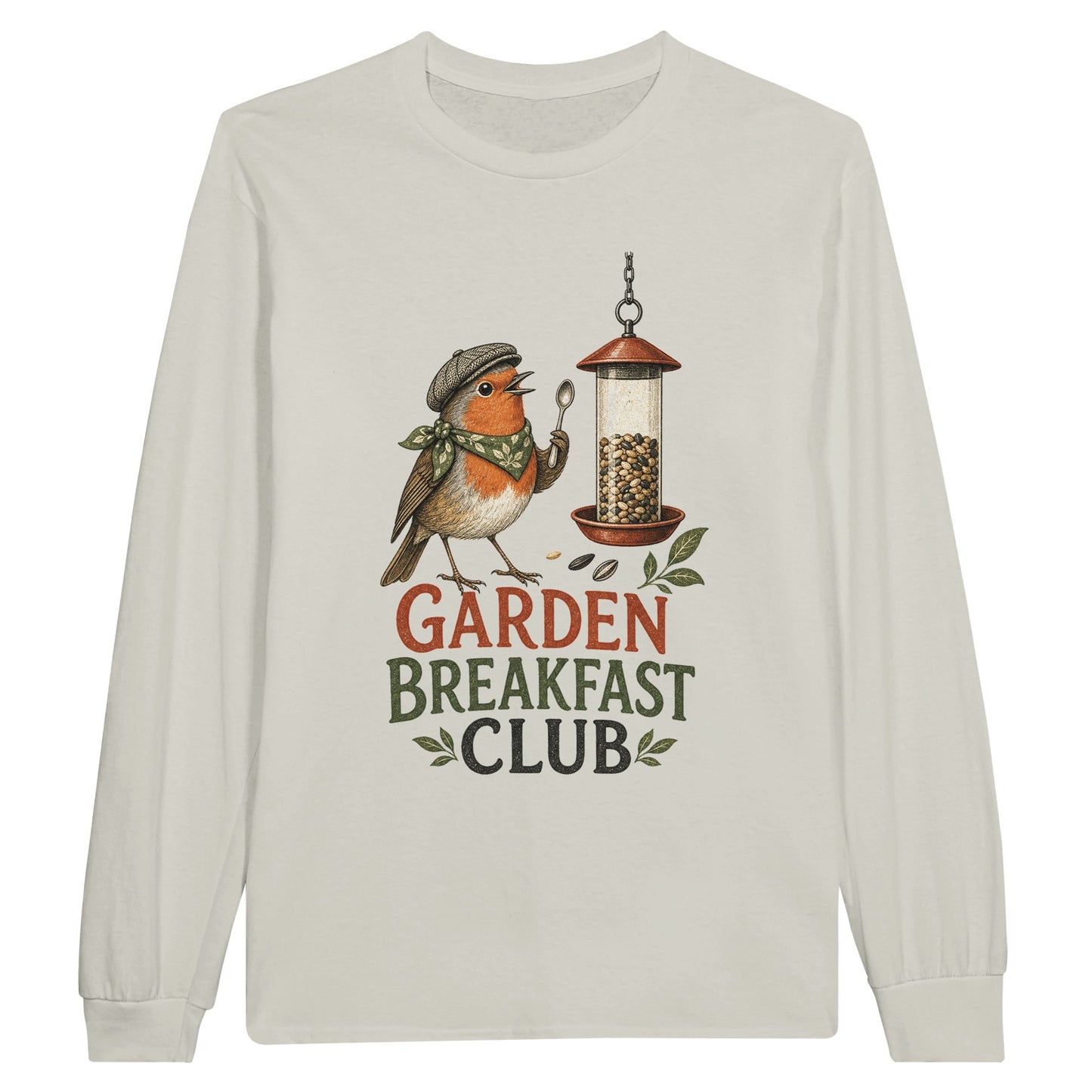 Garden Breakfast Club Robin Graphic Long-Sleeve T-shirt — product view 4