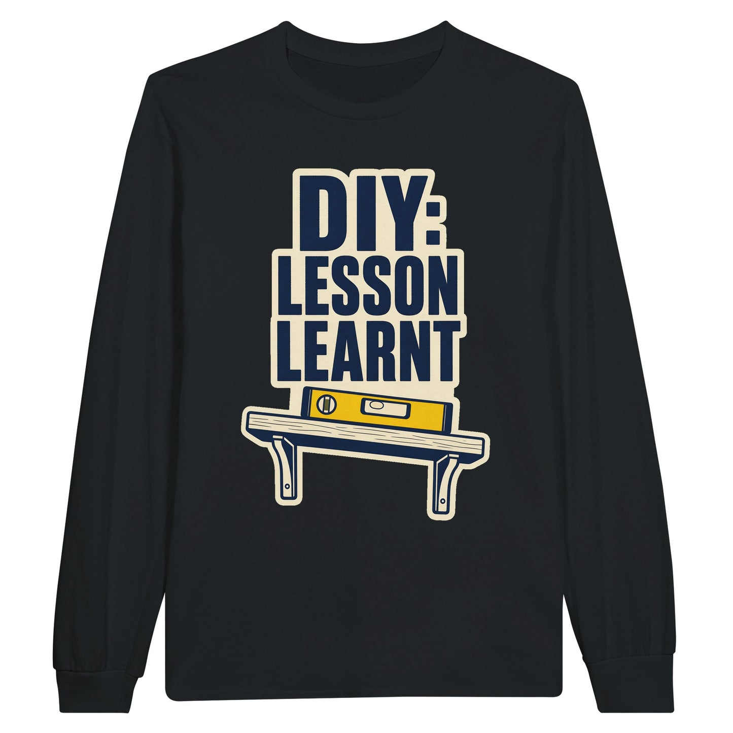 DIY: Lesson Learnt Wonky Shelf Graphic Long-Sleeve T-shirt — product view 7