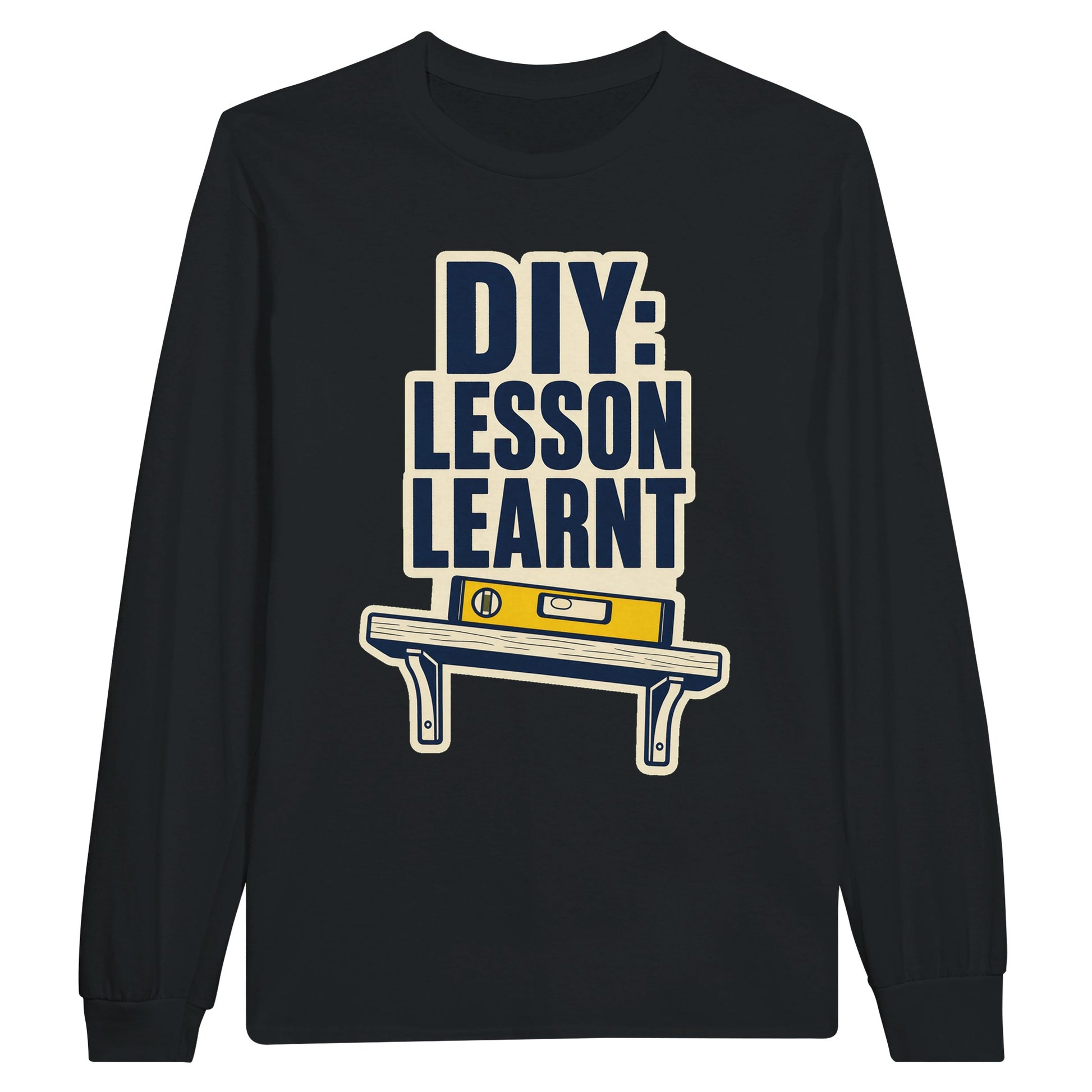 DIY: Lesson Learnt Wonky Shelf Graphic Long-Sleeve T-shirt — product view 7