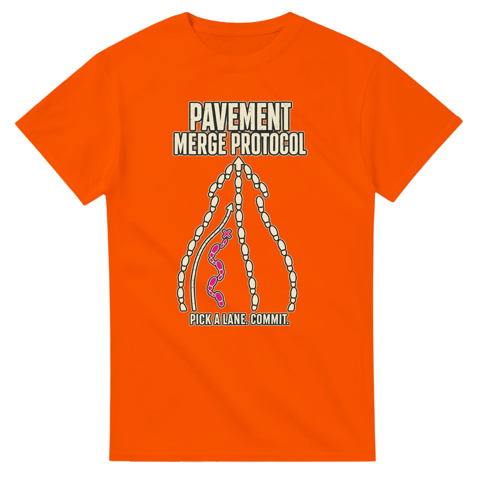 Pavement Merge Protocol — Pick a Lane T-shirt — product view 7