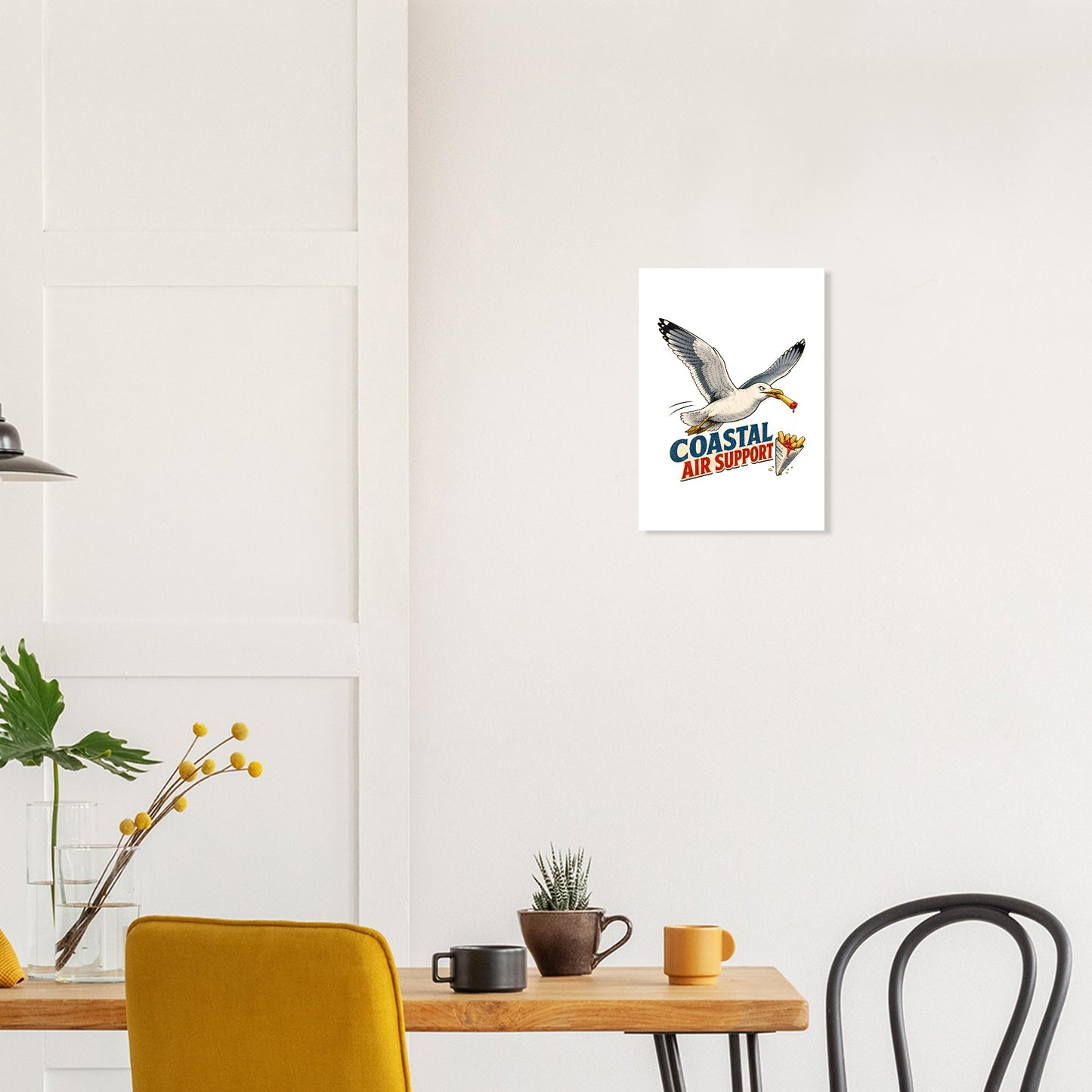 Coastal Air Support Seagull Graphic Poster — product view 10