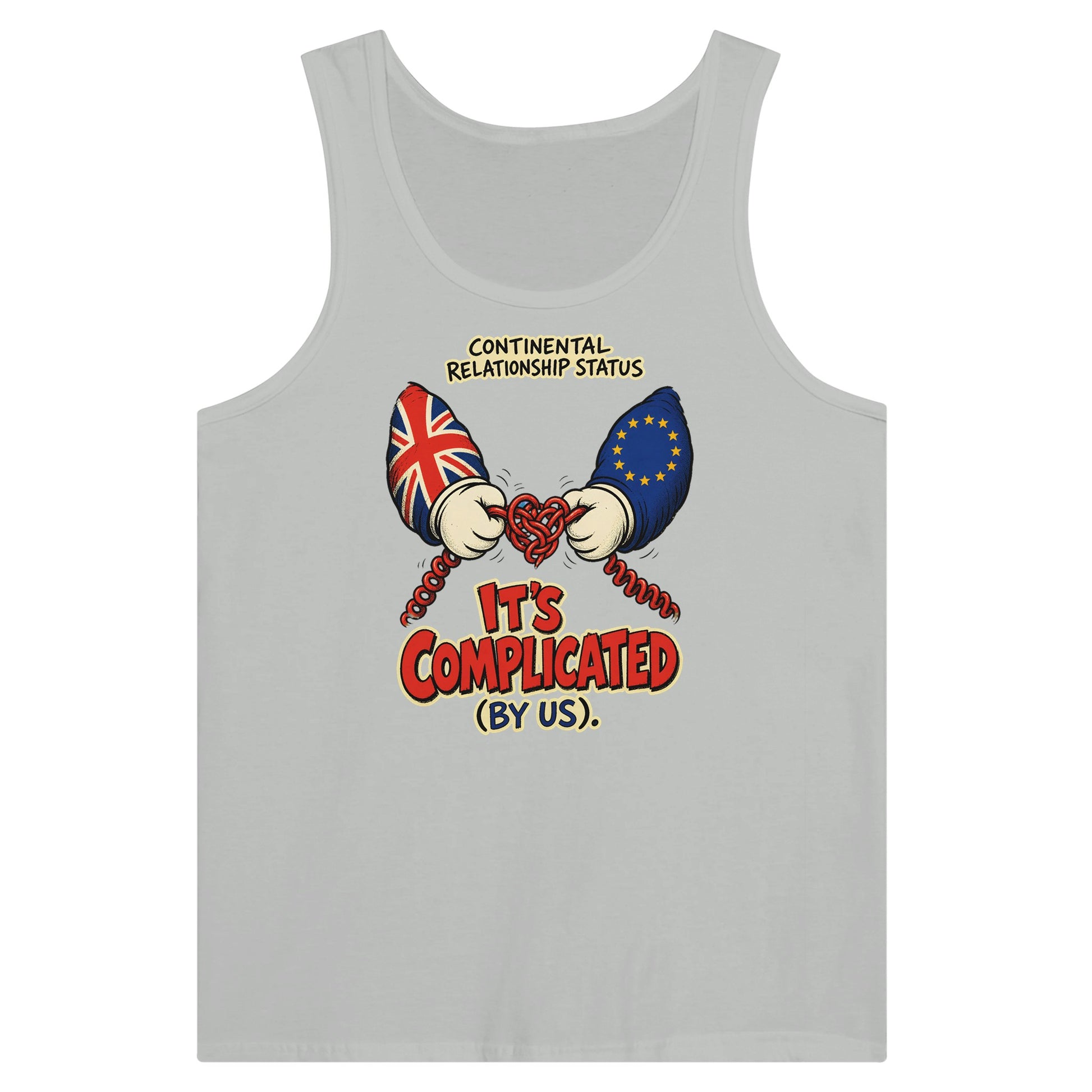 It's Complicated (By Us) UK–EU 1990s Cartoon Premium Unisex Tank Top — product view 5