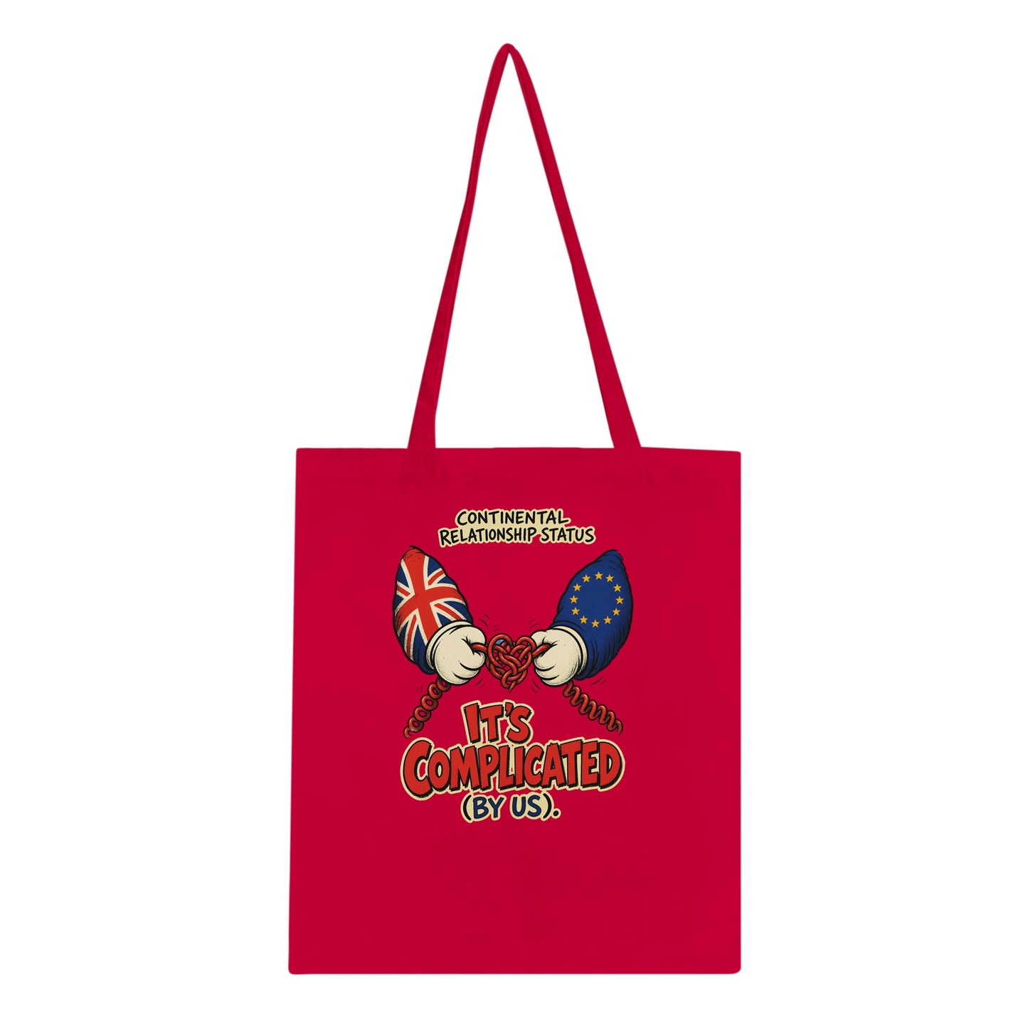 It's Complicated (By Us) UK–EU 1990s Cartoon Tote Bag — product view 4