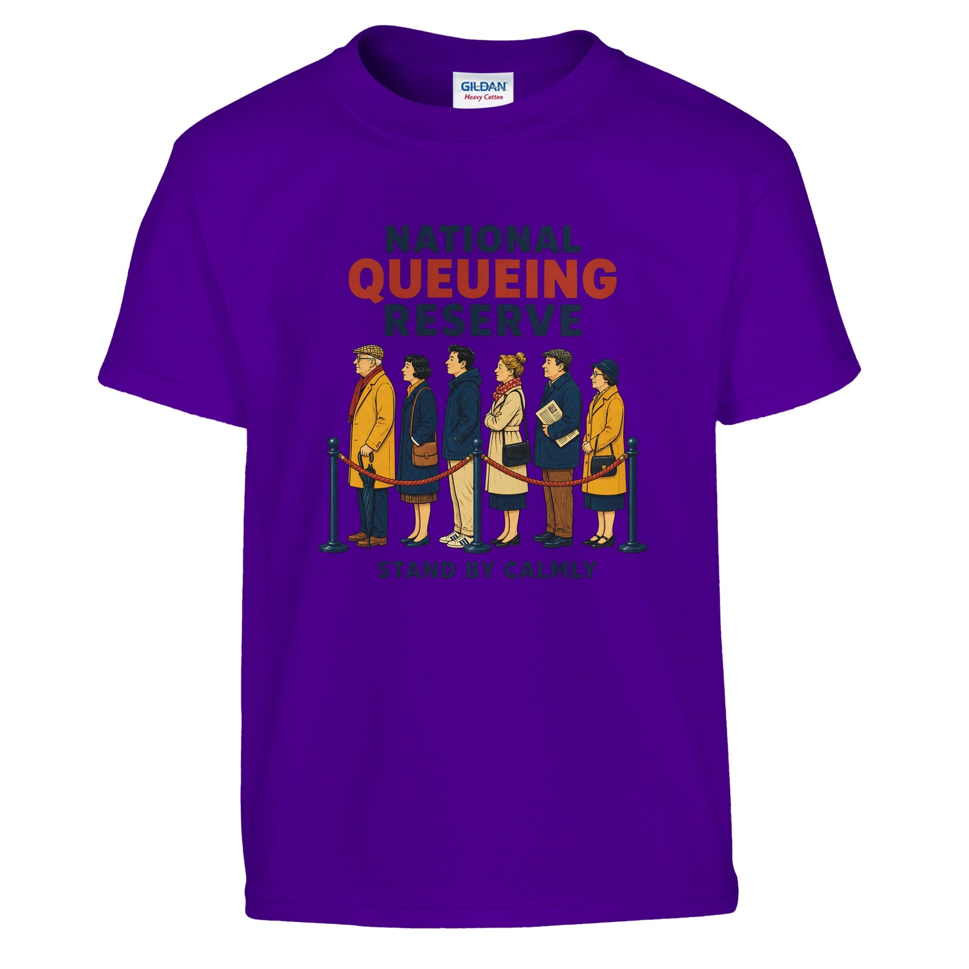 National Queueing Reserve – British Queue Graphic Kids' T-shirt — product view 6