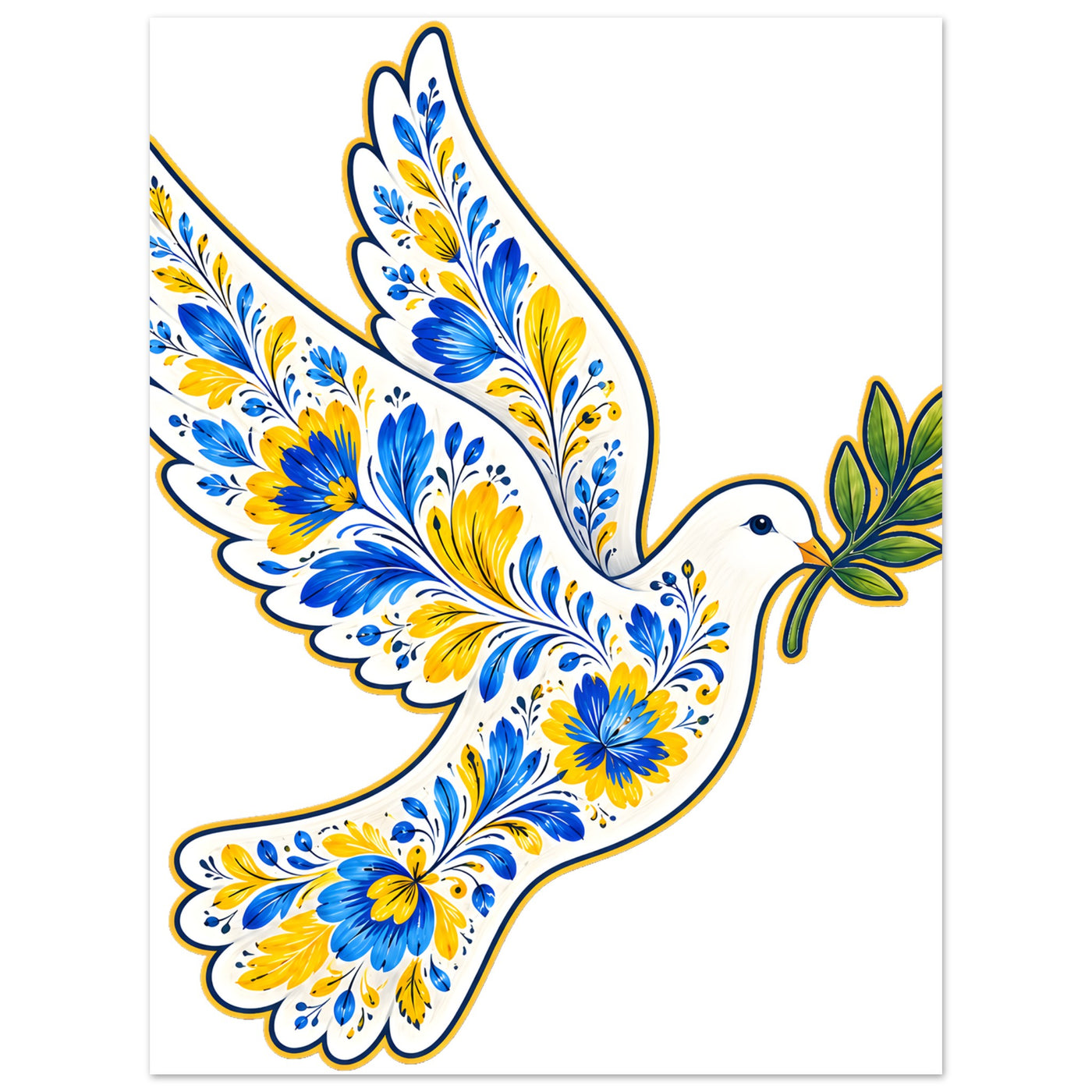 Ukraine Peace Dove Aluminium Print