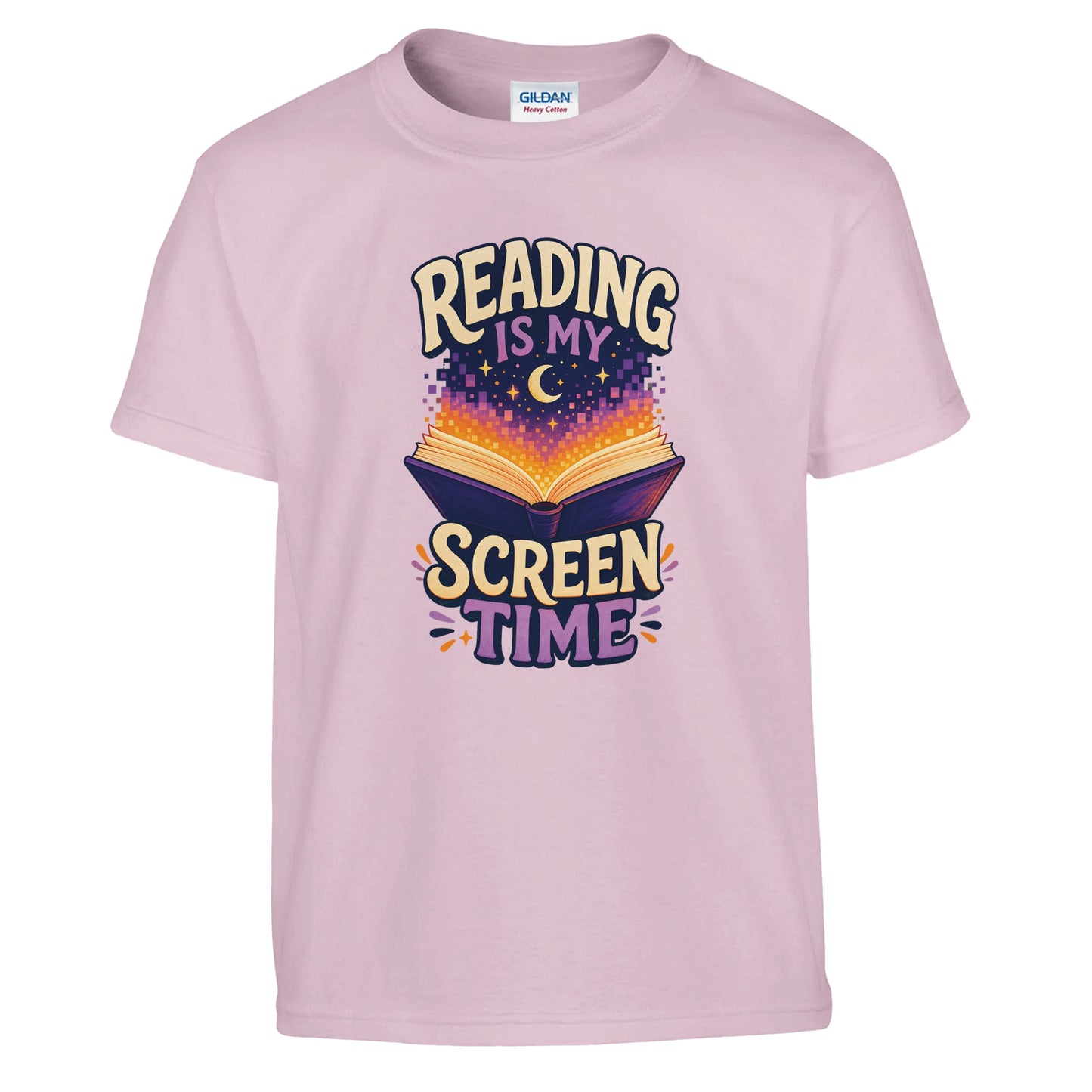 Reading Is My Screen Time Book Graphic Kids' T-shirt — product view 9
