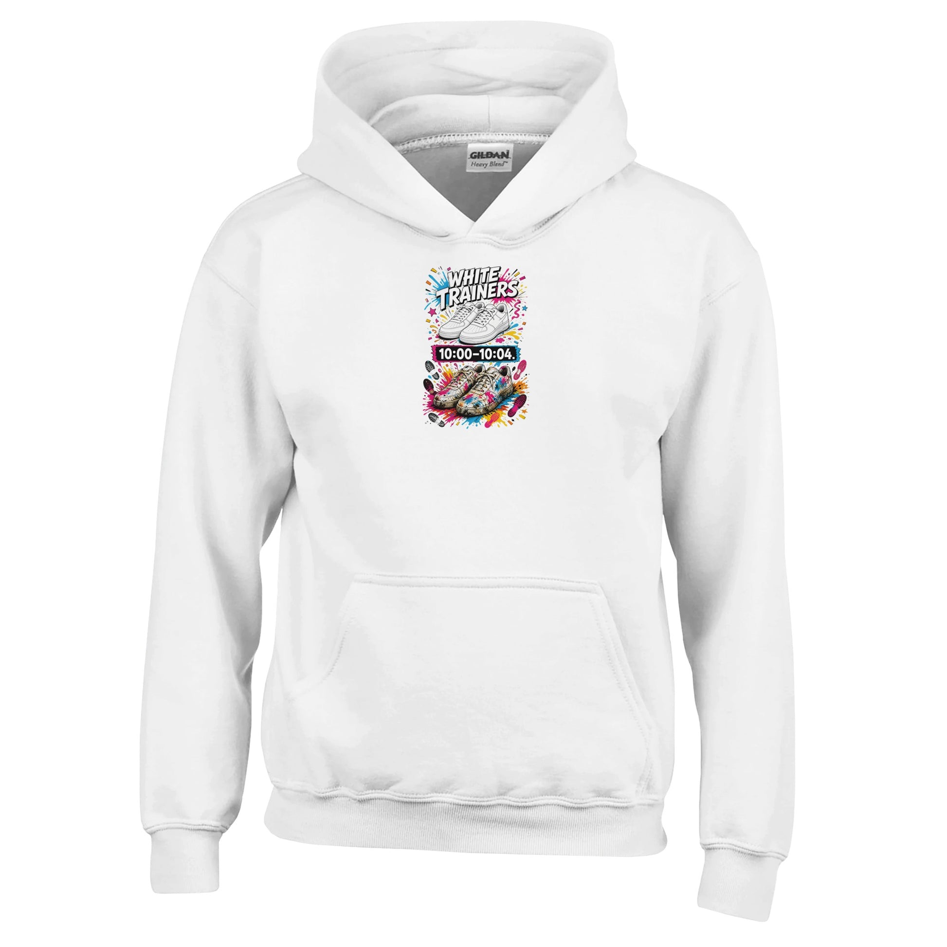 White Trainers: 10:00–10:04 Kids' Hoodie — product view 1